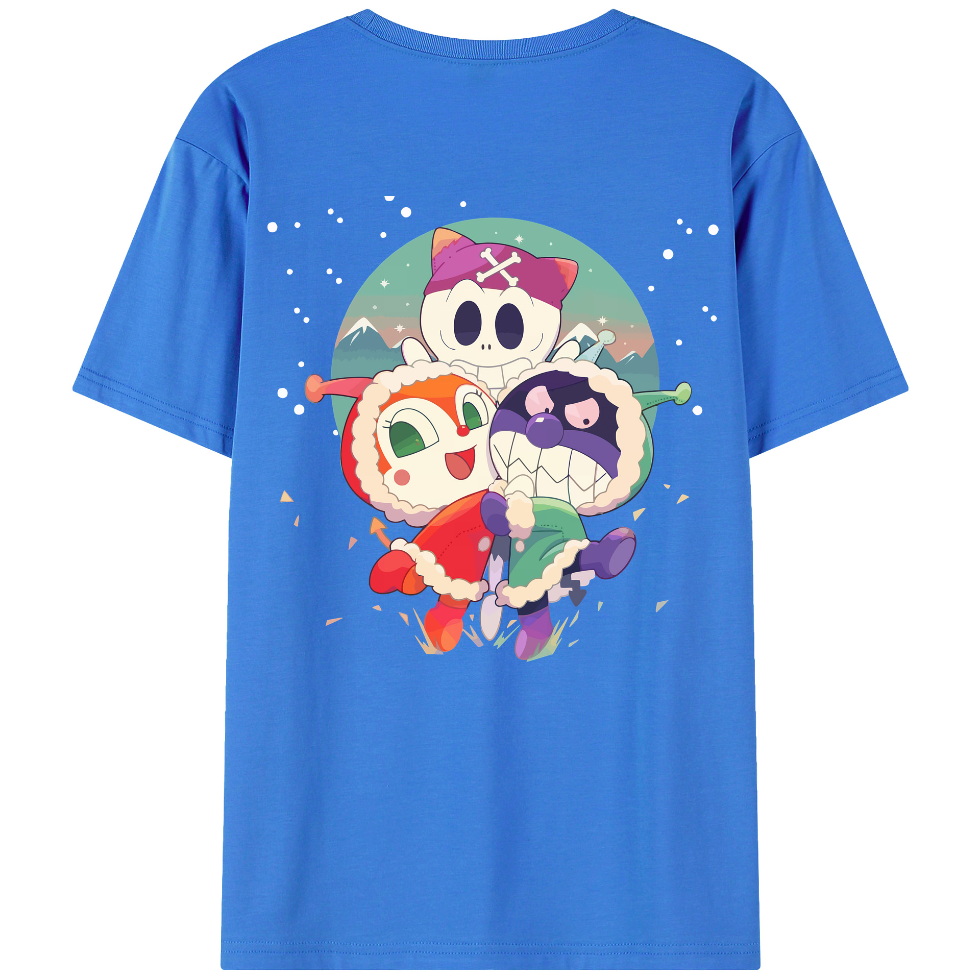 （画像用） アンパンマン Anpanman 綿100％ メンズ半袖Tシャツ（バックプリント） 通気性