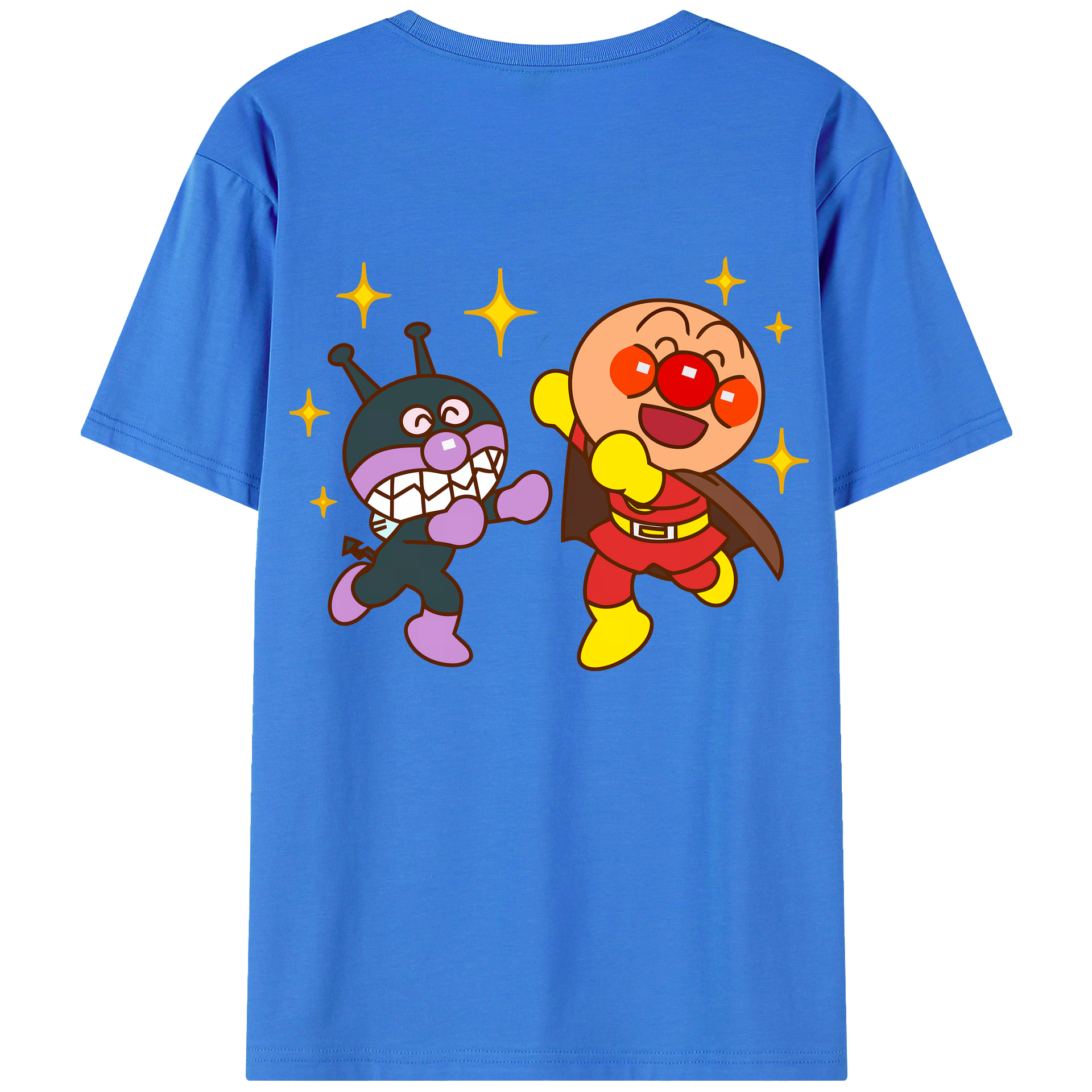 （画像用） アンパンマン Anpanman 綿100％ メンズ半袖Tシャツ（バックプリント） 通気性