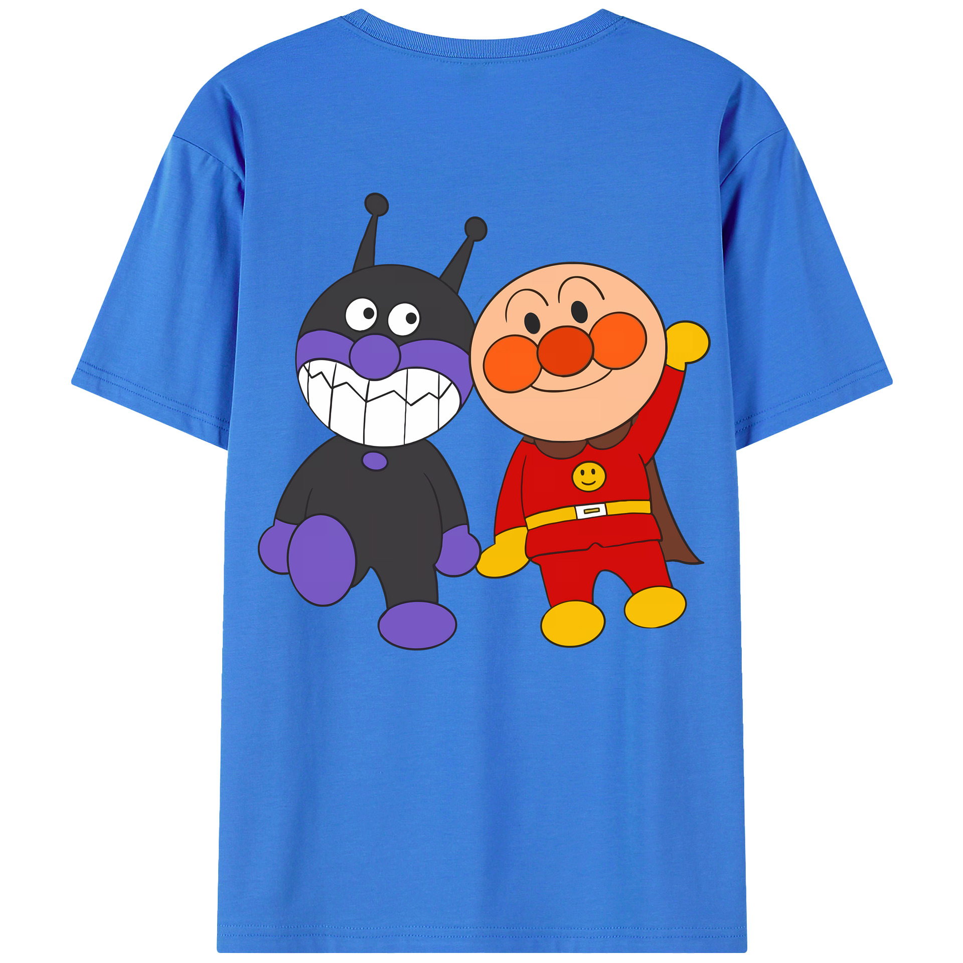 （画像用） アンパンマン Anpanman 綿100％ メンズ半袖Tシャツ（バックプリント） 通気性