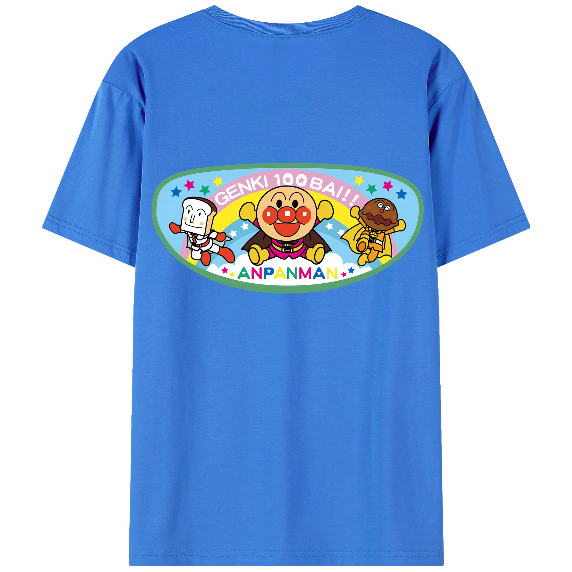 （画像用） アンパンマン Anpanman 綿100％ メンズ半袖Tシャツ（バックプリント） 通気性