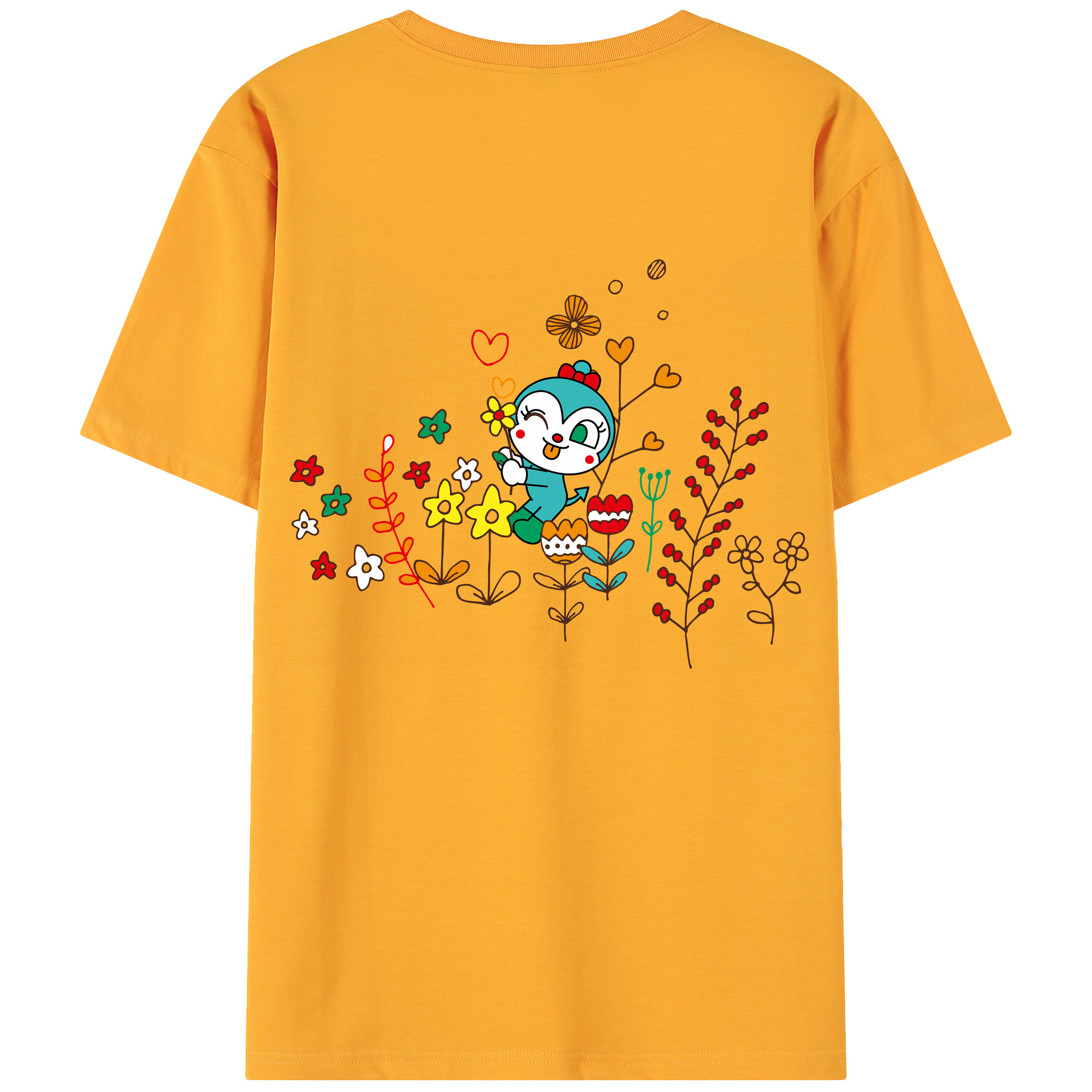 （画像用） アンパンマン Anpanman 綿100％ メンズ半袖Tシャツ（バックプリント） 通気性