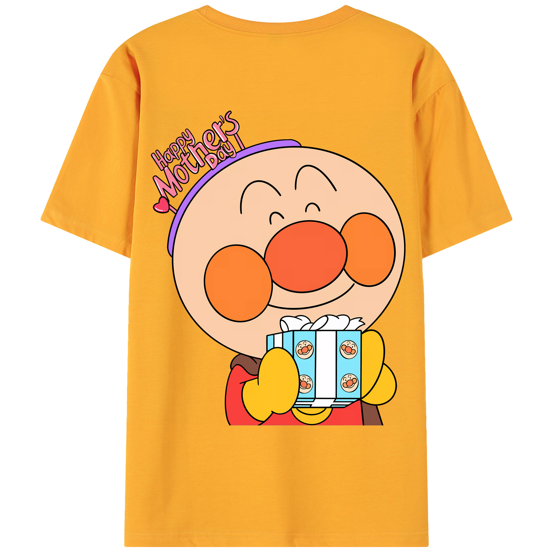 （画像用） アンパンマン Anpanman 綿100％ メンズ半袖Tシャツ（バックプリント） 通気性