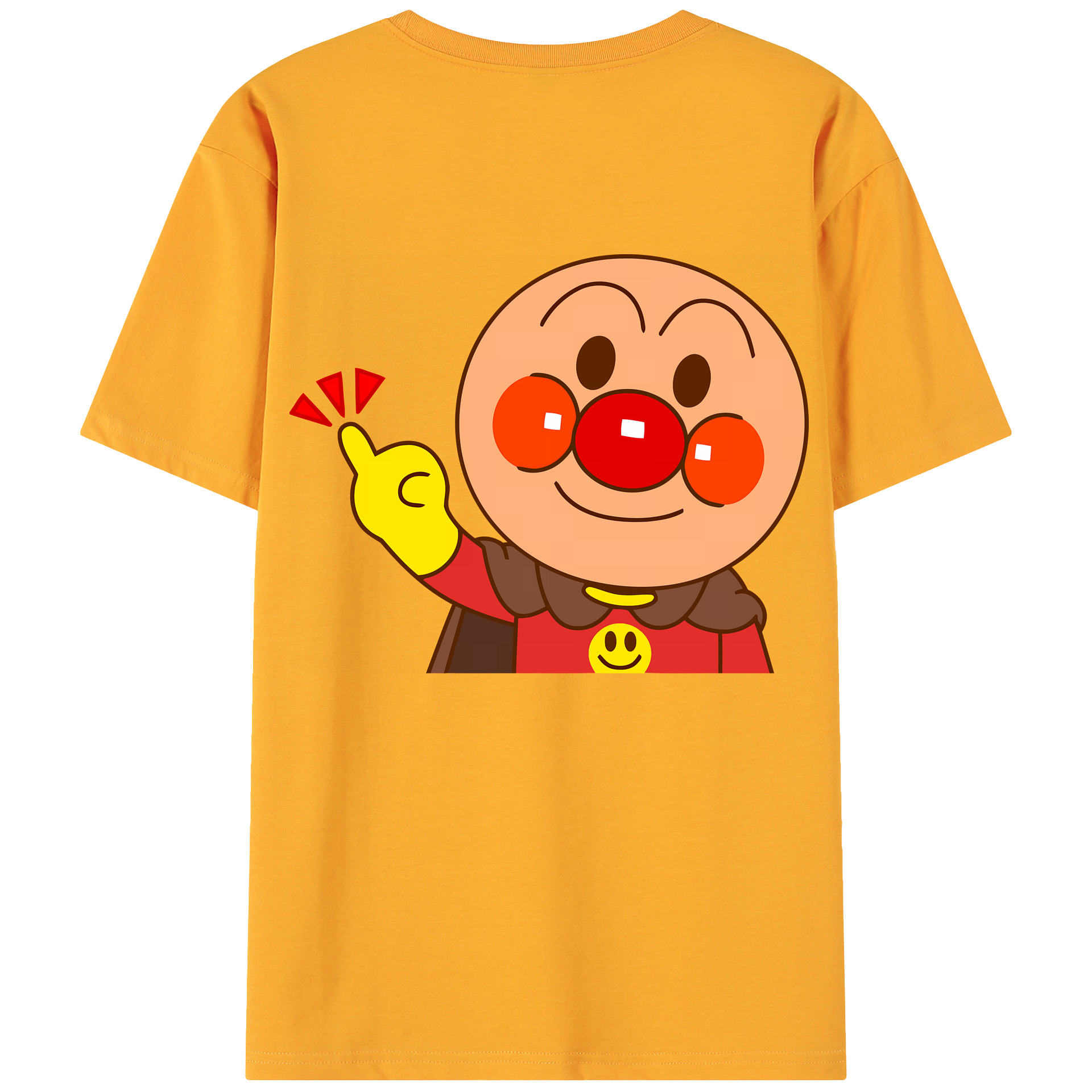 （画像用） アンパンマン Anpanman 綿100％ メンズ半袖Tシャツ（バックプリント） 通気性