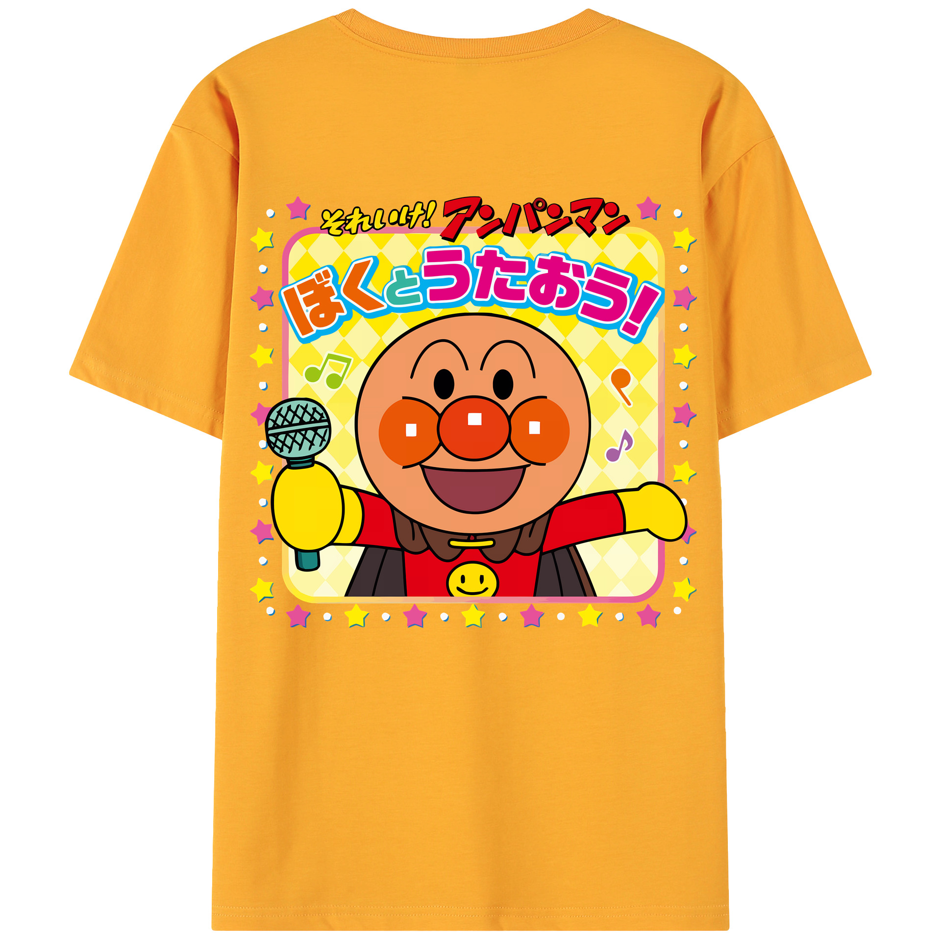 （画像用） アンパンマン Anpanman 綿100％ メンズ半袖Tシャツ（バックプリント） 通気性