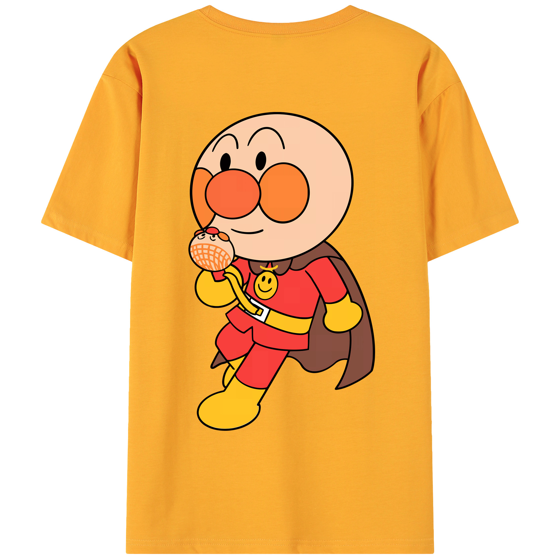 （画像用） アンパンマン Anpanman 綿100％ メンズ半袖Tシャツ（バックプリント） 通気性