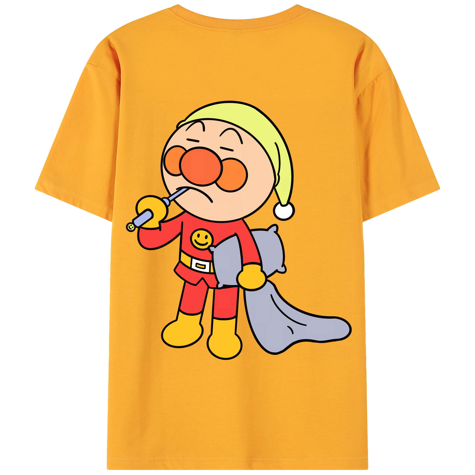 （画像用） アンパンマン Anpanman 綿100％ メンズ半袖Tシャツ（バックプリント） 通気性
