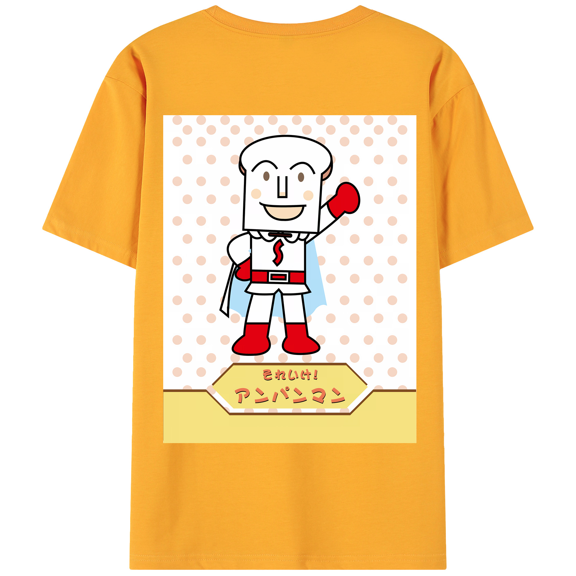 （画像用） アンパンマン Anpanman 綿100％ メンズ半袖Tシャツ（バックプリント） 通気性