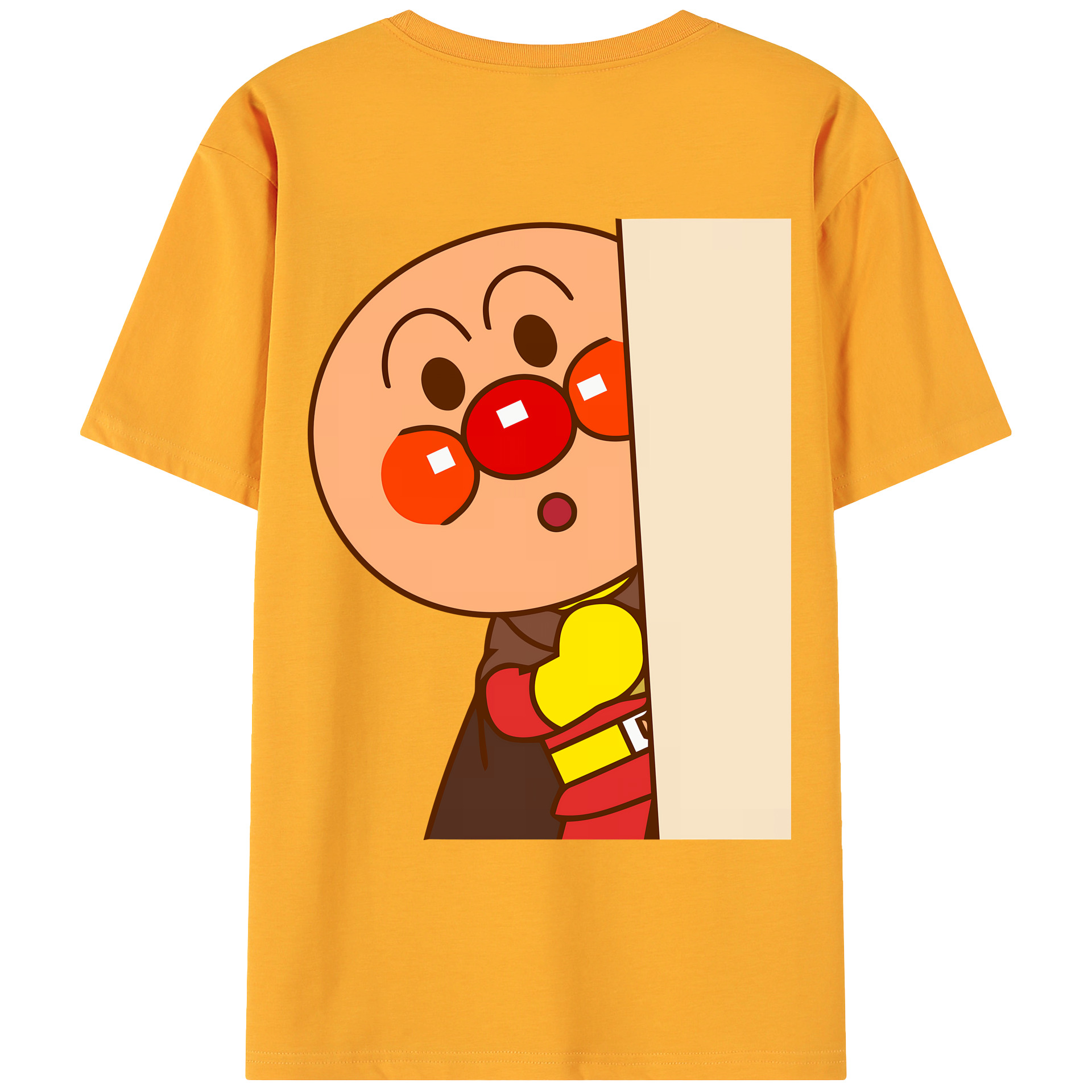 （画像用） アンパンマン Anpanman 綿100％ メンズ半袖Tシャツ（バックプリント） 通気性