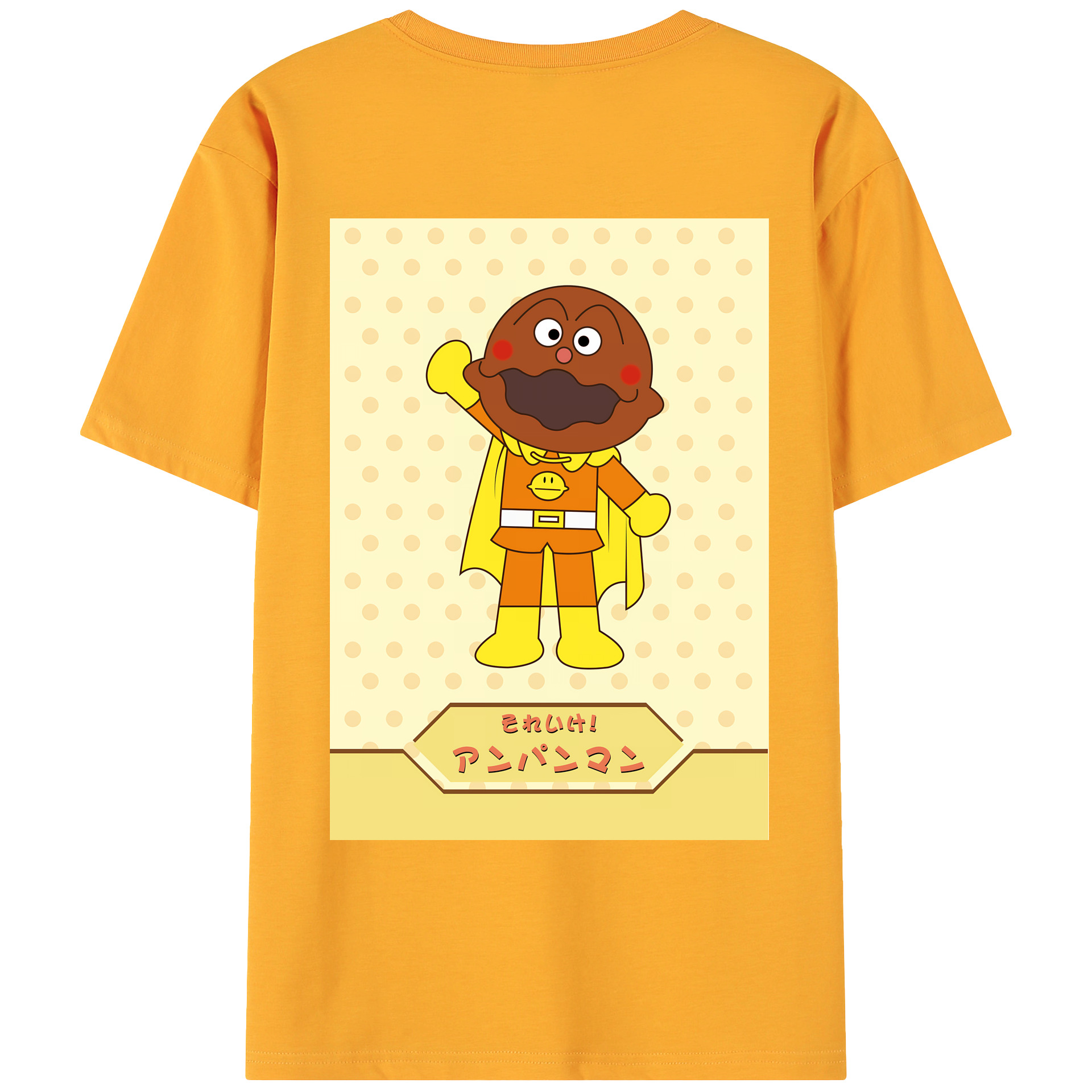 （画像用） アンパンマン Anpanman 綿100％ メンズ半袖Tシャツ（バックプリント） 通気性