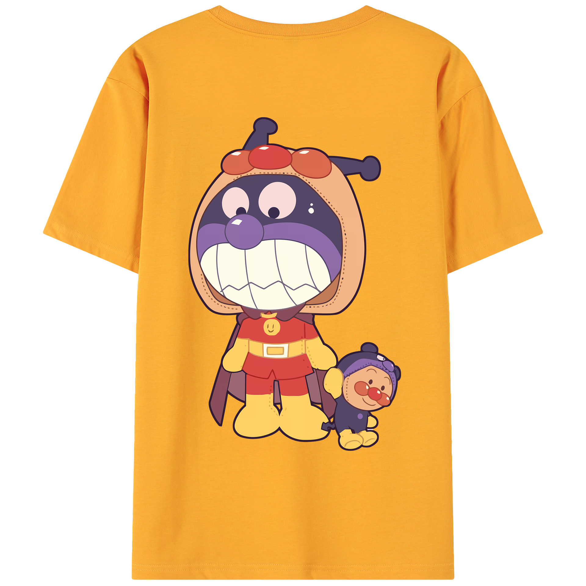 （画像用） アンパンマン Anpanman 綿100％ メンズ半袖Tシャツ（バックプリント） 通気性
