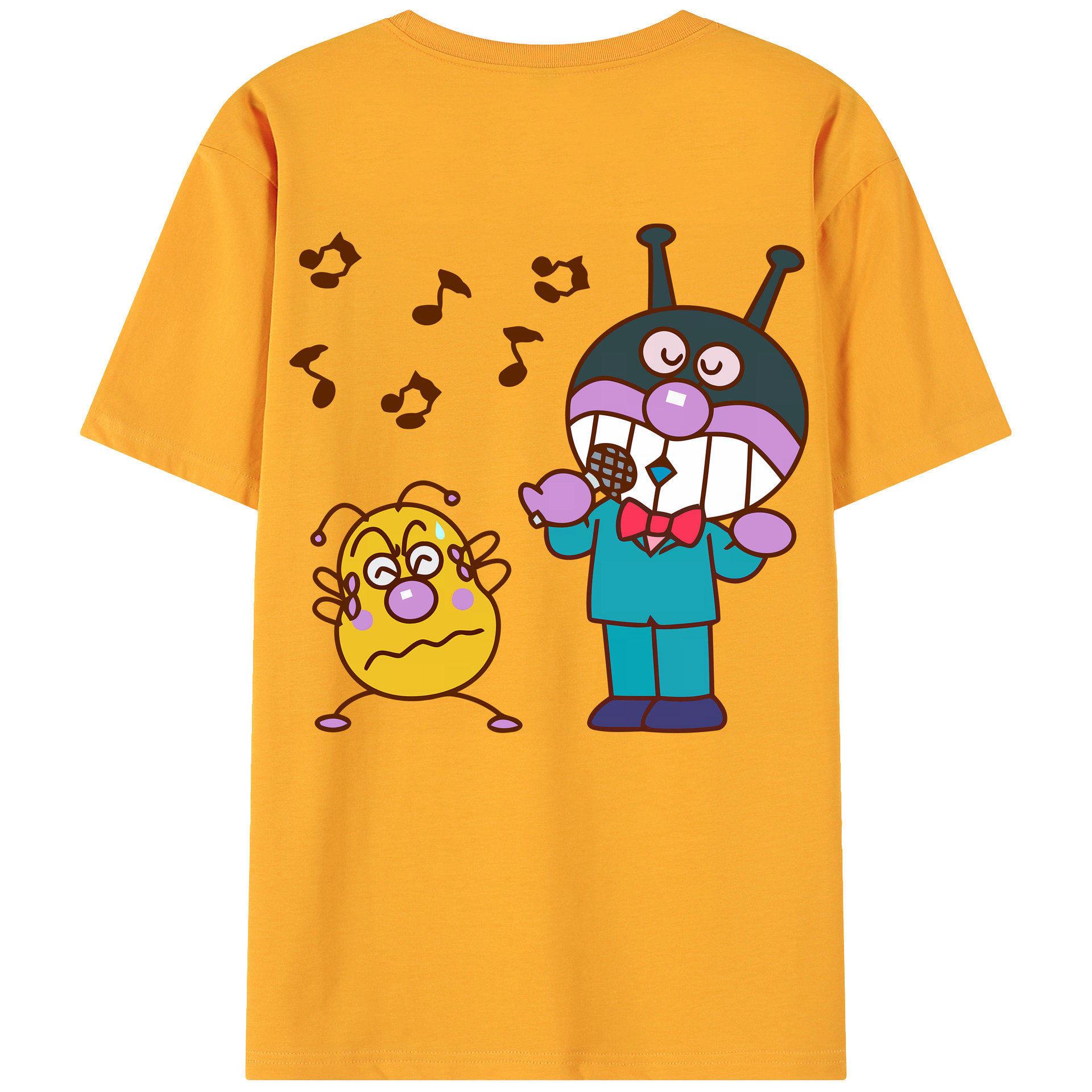 （画像用） アンパンマン Anpanman 綿100％ メンズ半袖Tシャツ（バックプリント） 通気性