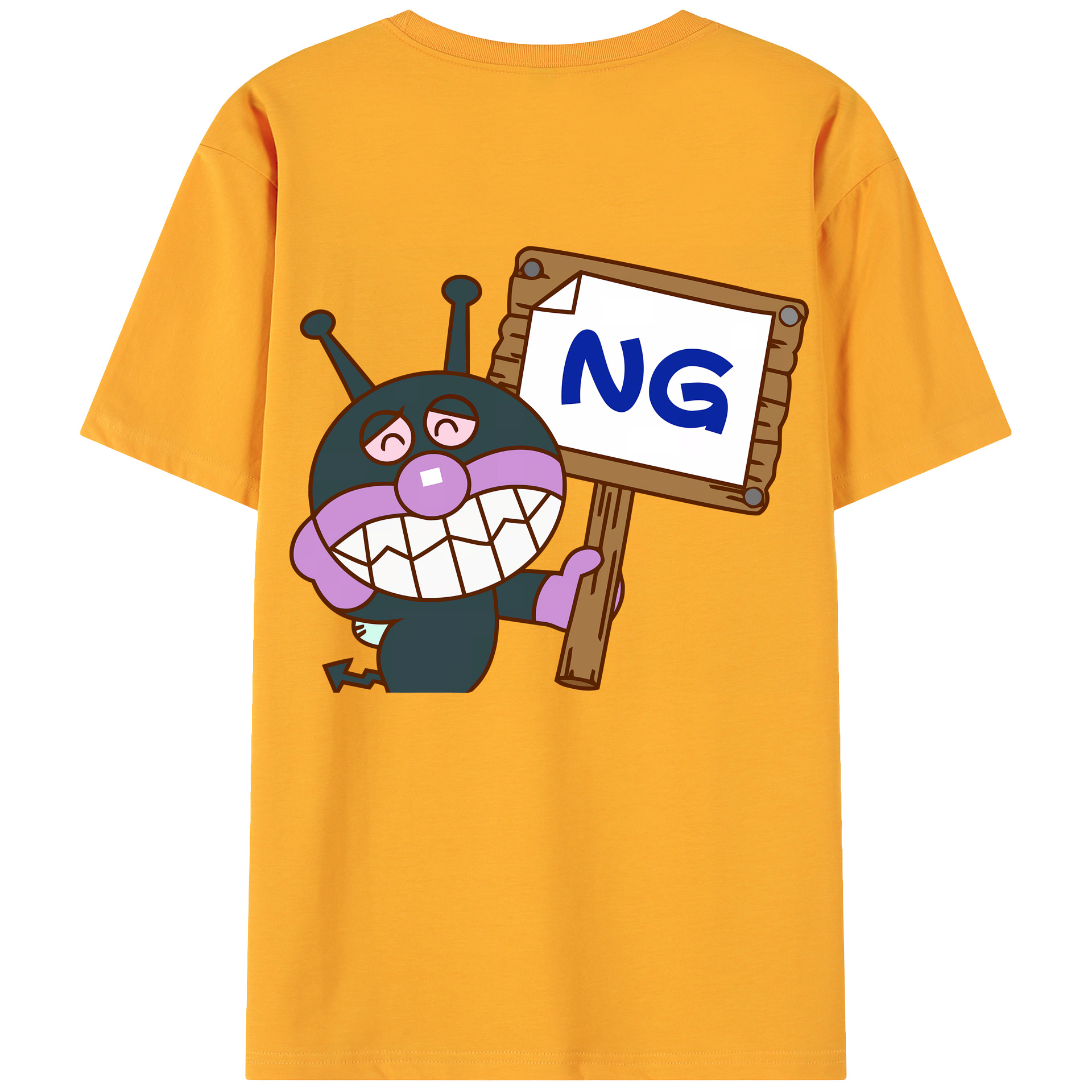 （画像用） アンパンマン Anpanman 綿100％ メンズ半袖Tシャツ（バックプリント） 通気性