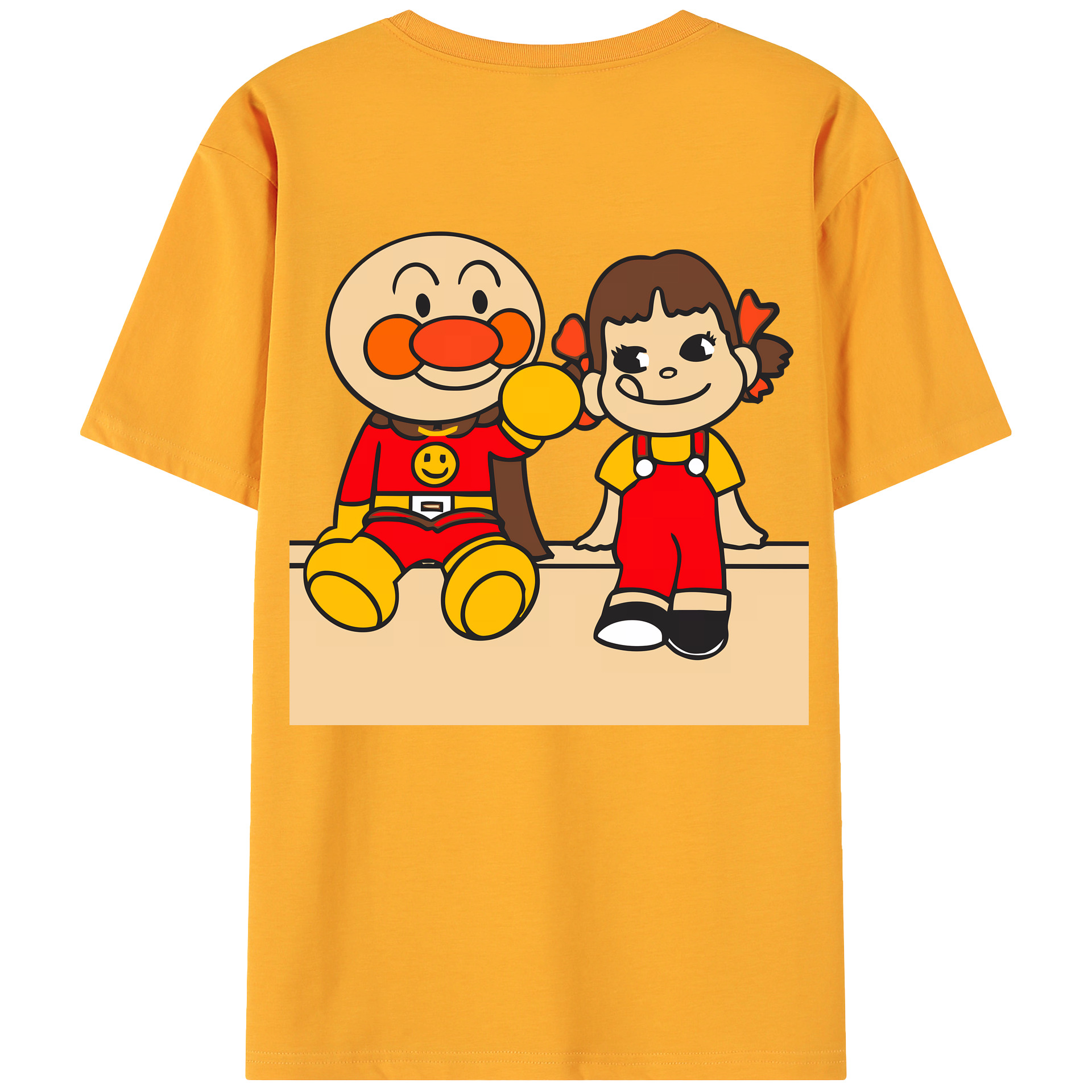 （画像用） アンパンマン Anpanman 綿100％ メンズ半袖Tシャツ（バックプリント） 通気性