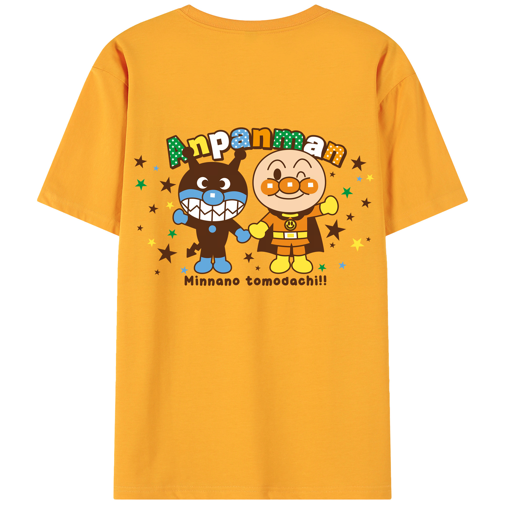 （画像用） アンパンマン Anpanman 綿100％ メンズ半袖Tシャツ（バックプリント） 通気性