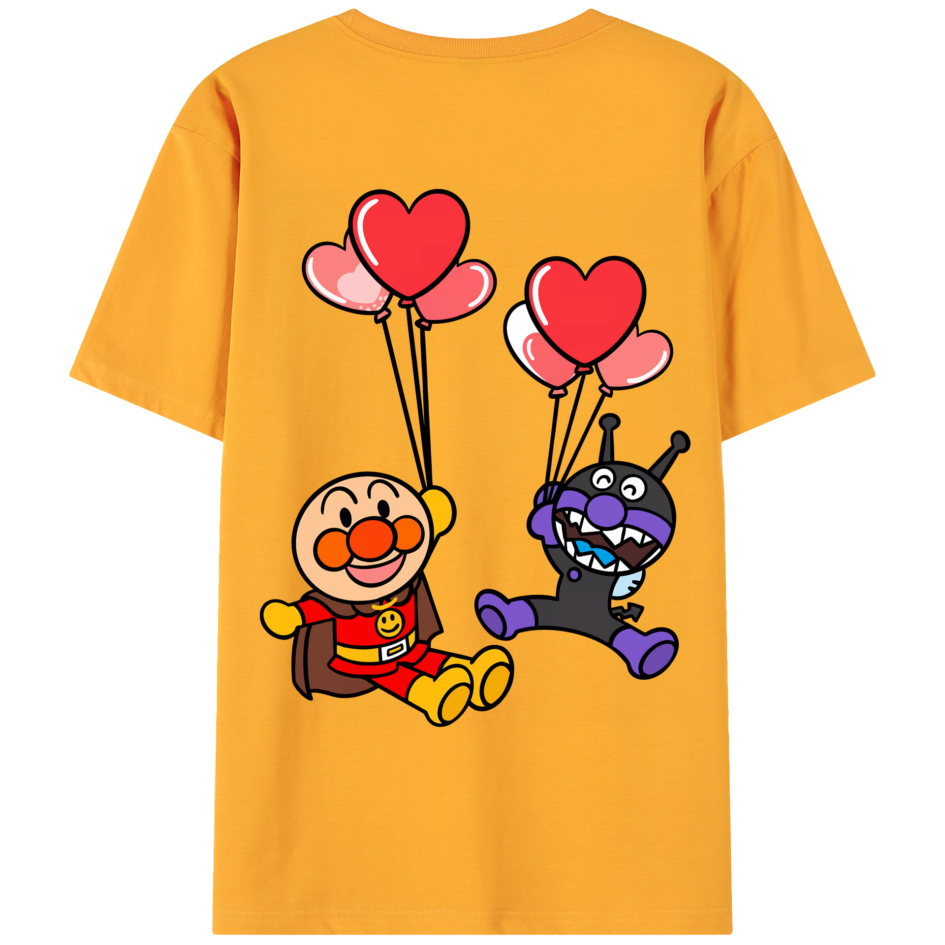 （画像用） アンパンマン Anpanman 綿100％ メンズ半袖Tシャツ（バックプリント） 通気性