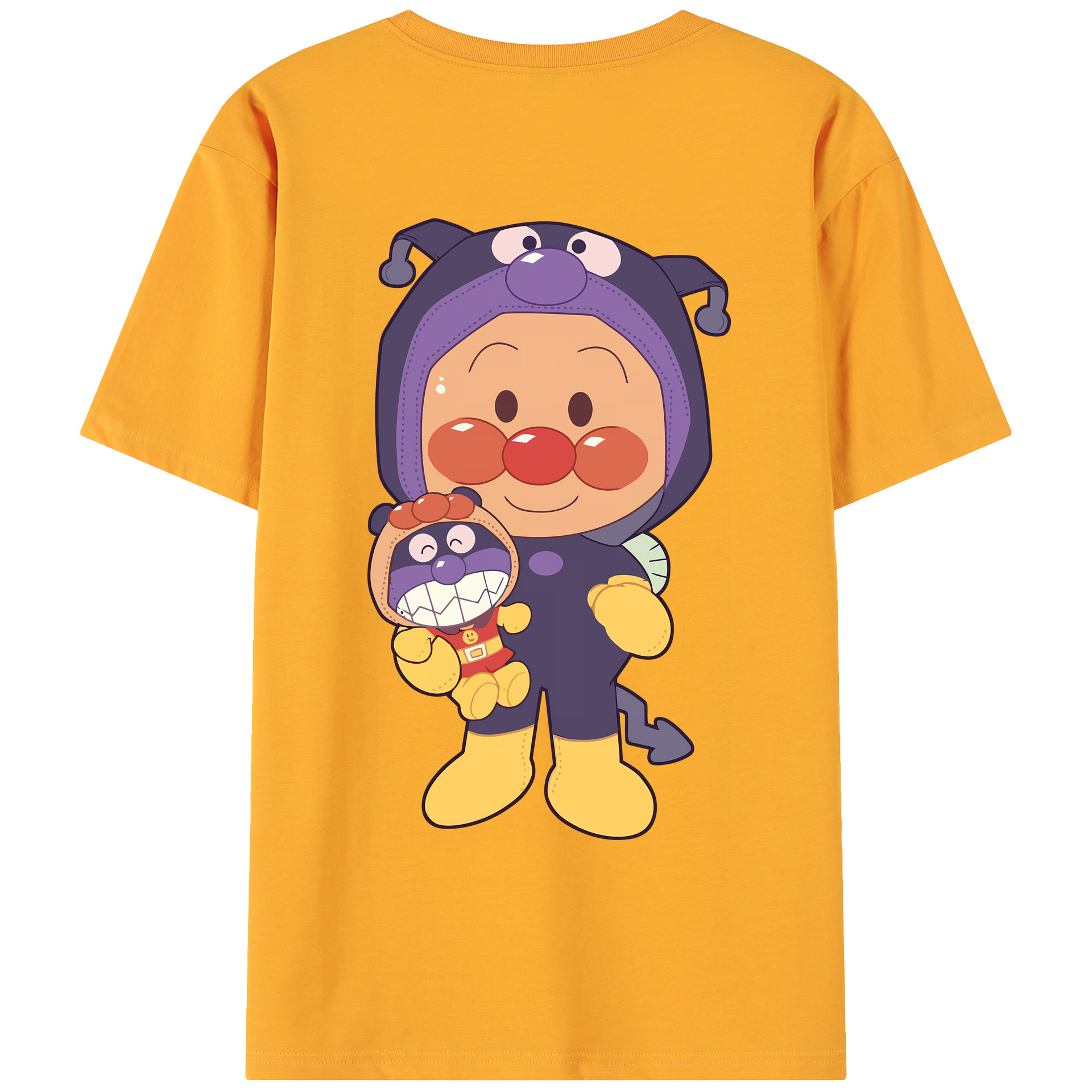 （画像用） アンパンマン Anpanman 綿100％ メンズ半袖Tシャツ（バックプリント） 通気性
