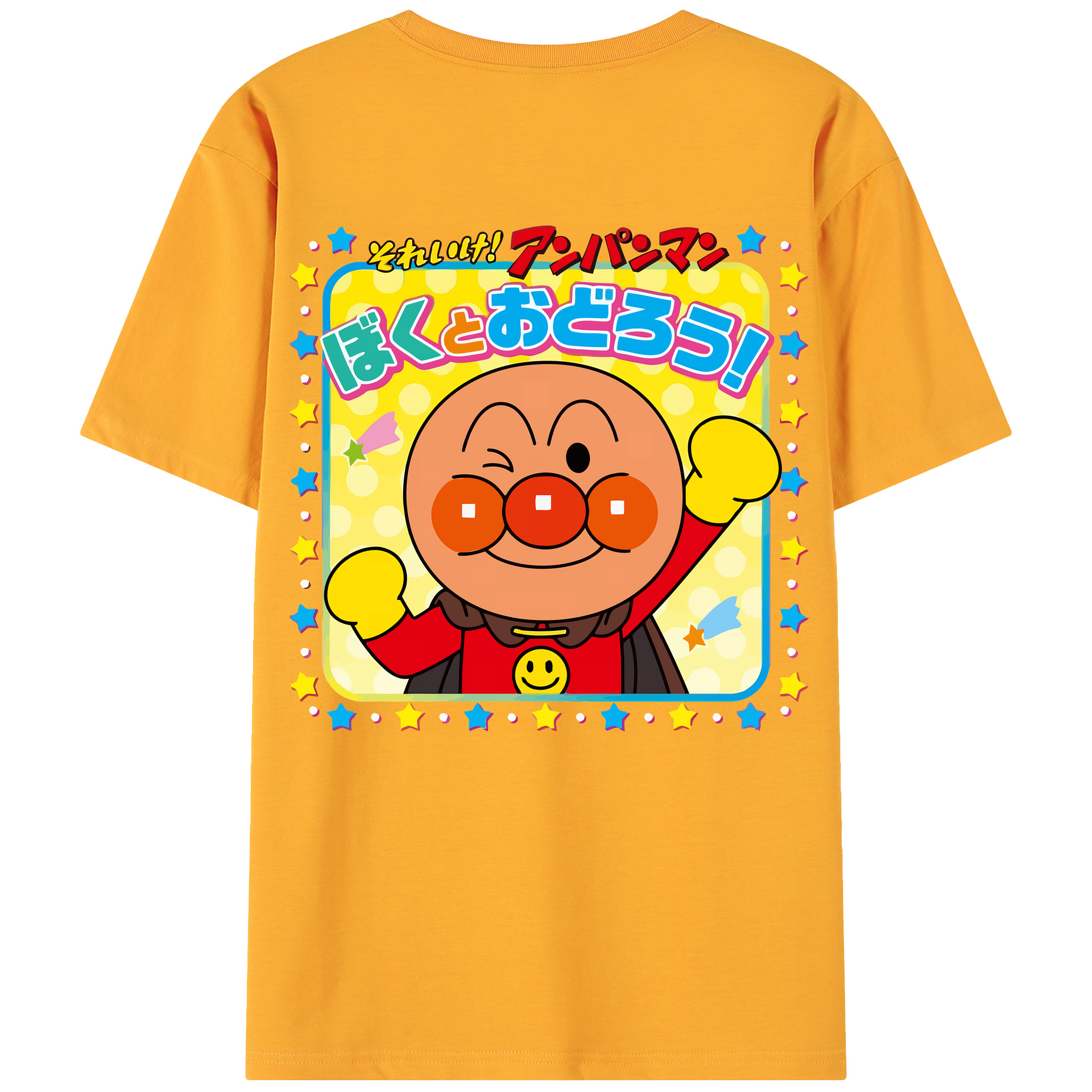 （画像用） アンパンマン Anpanman 綿100％ メンズ半袖Tシャツ（バックプリント） 通気性