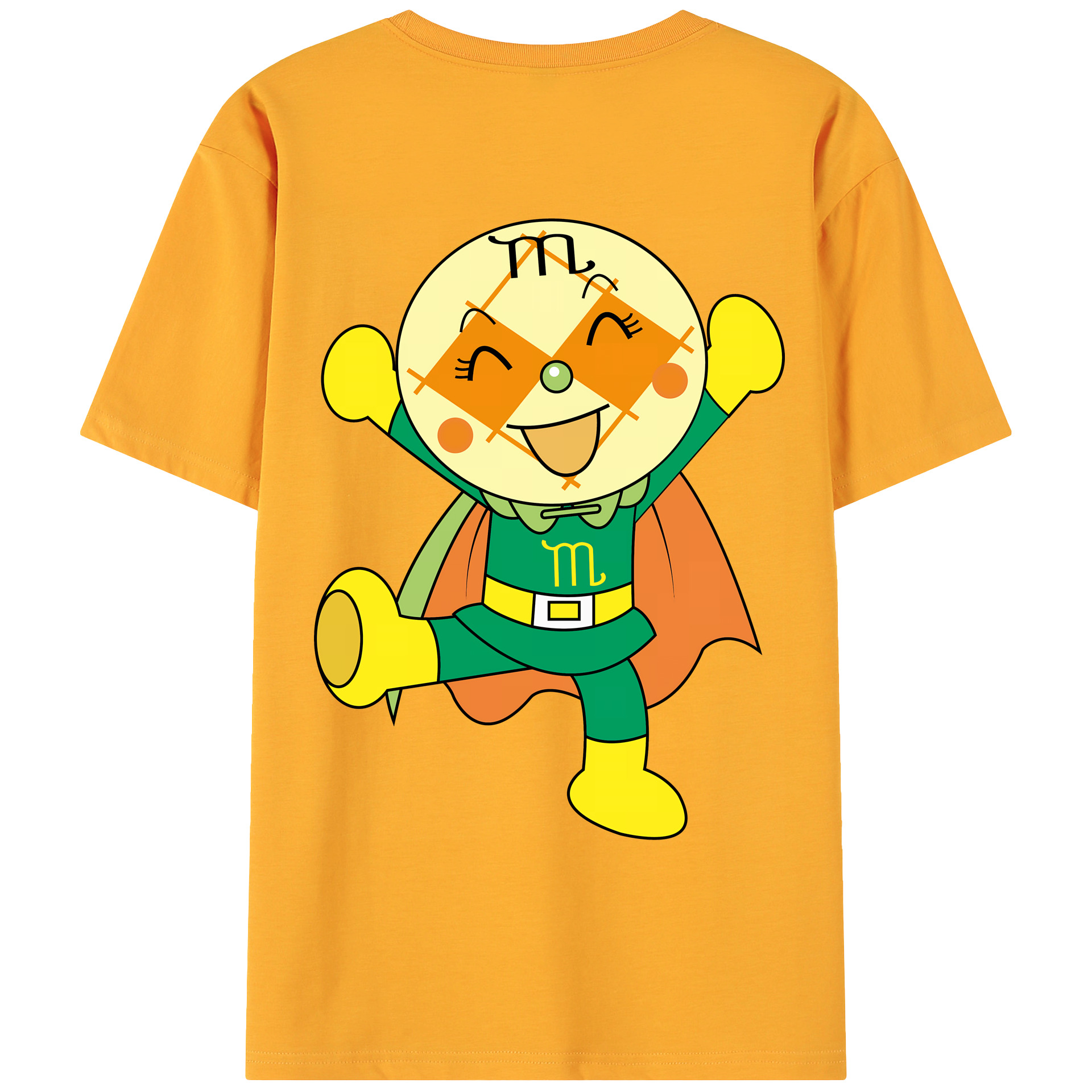 （画像用） アンパンマン Anpanman 綿100％ メンズ半袖Tシャツ（バックプリント） 通気性