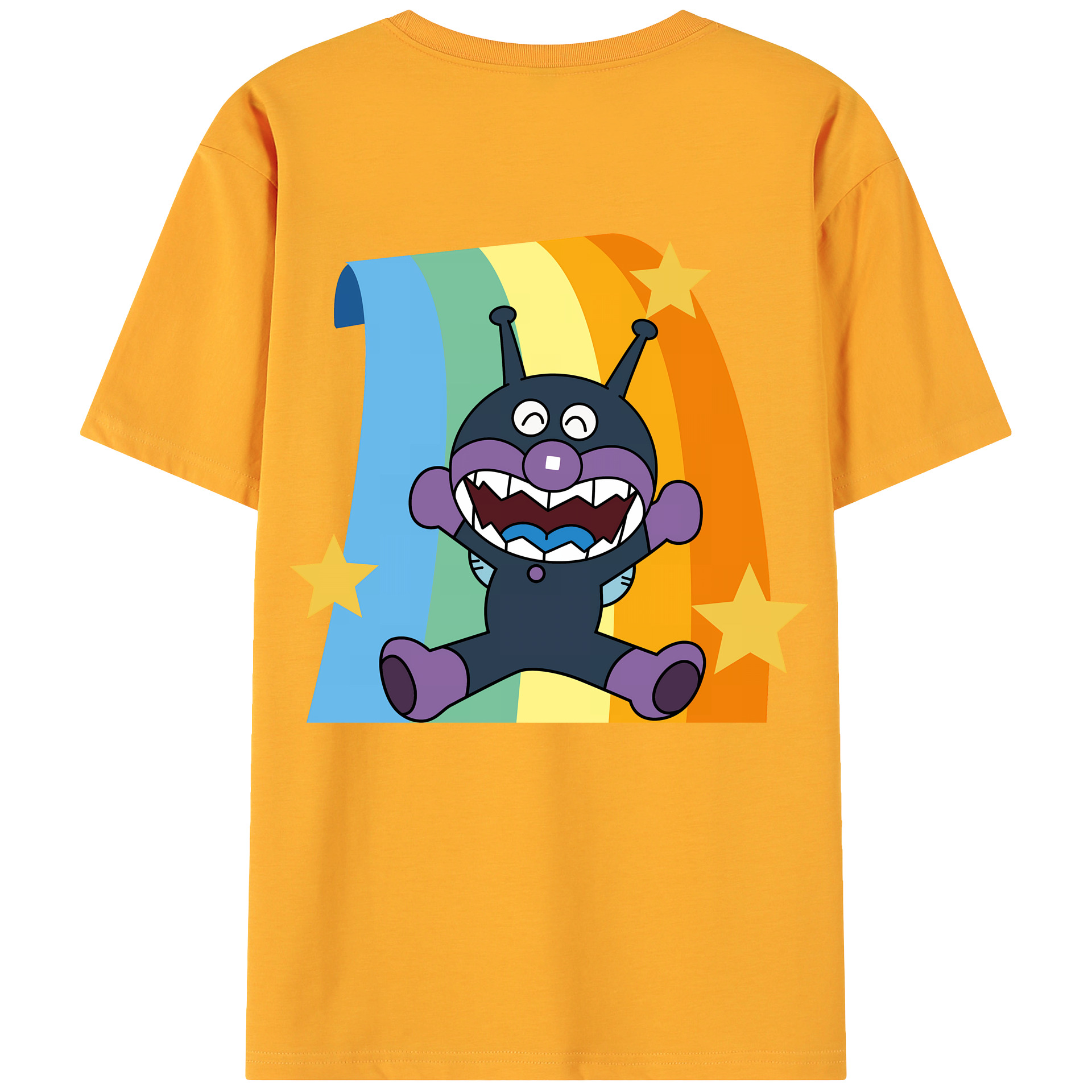 （画像用） アンパンマン Anpanman 綿100％ メンズ半袖Tシャツ（バックプリント） 通気性