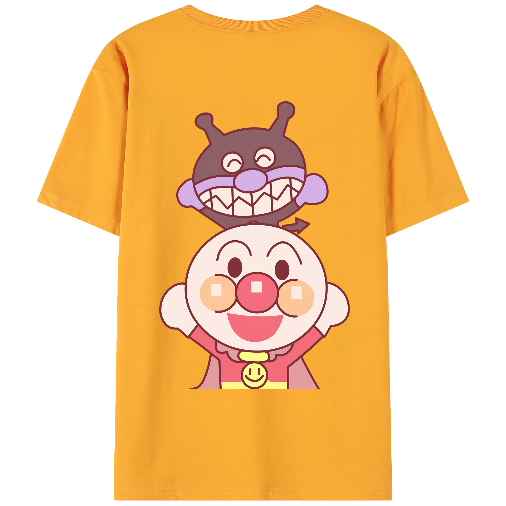 （画像用） アンパンマン Anpanman 綿100％ メンズ半袖Tシャツ（バックプリント） 通気性