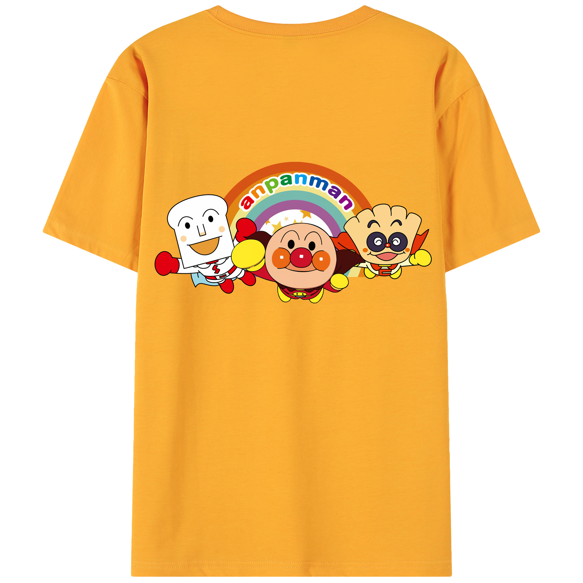 （画像用） アンパンマン Anpanman 綿100％ メンズ半袖Tシャツ（バックプリント） 通気性