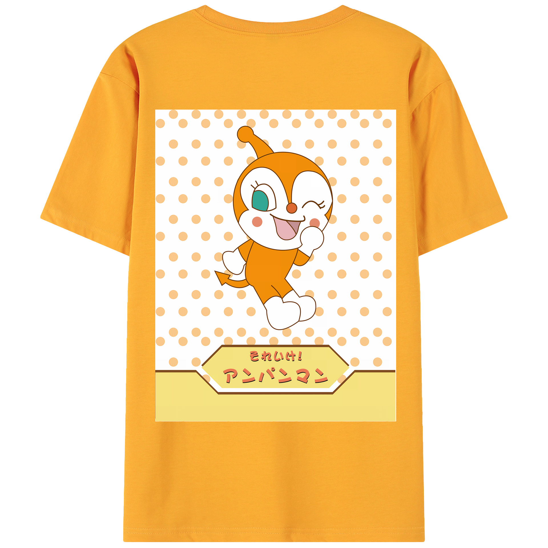 （画像用） アンパンマン Anpanman 綿100％ メンズ半袖Tシャツ（バックプリント） 通気性