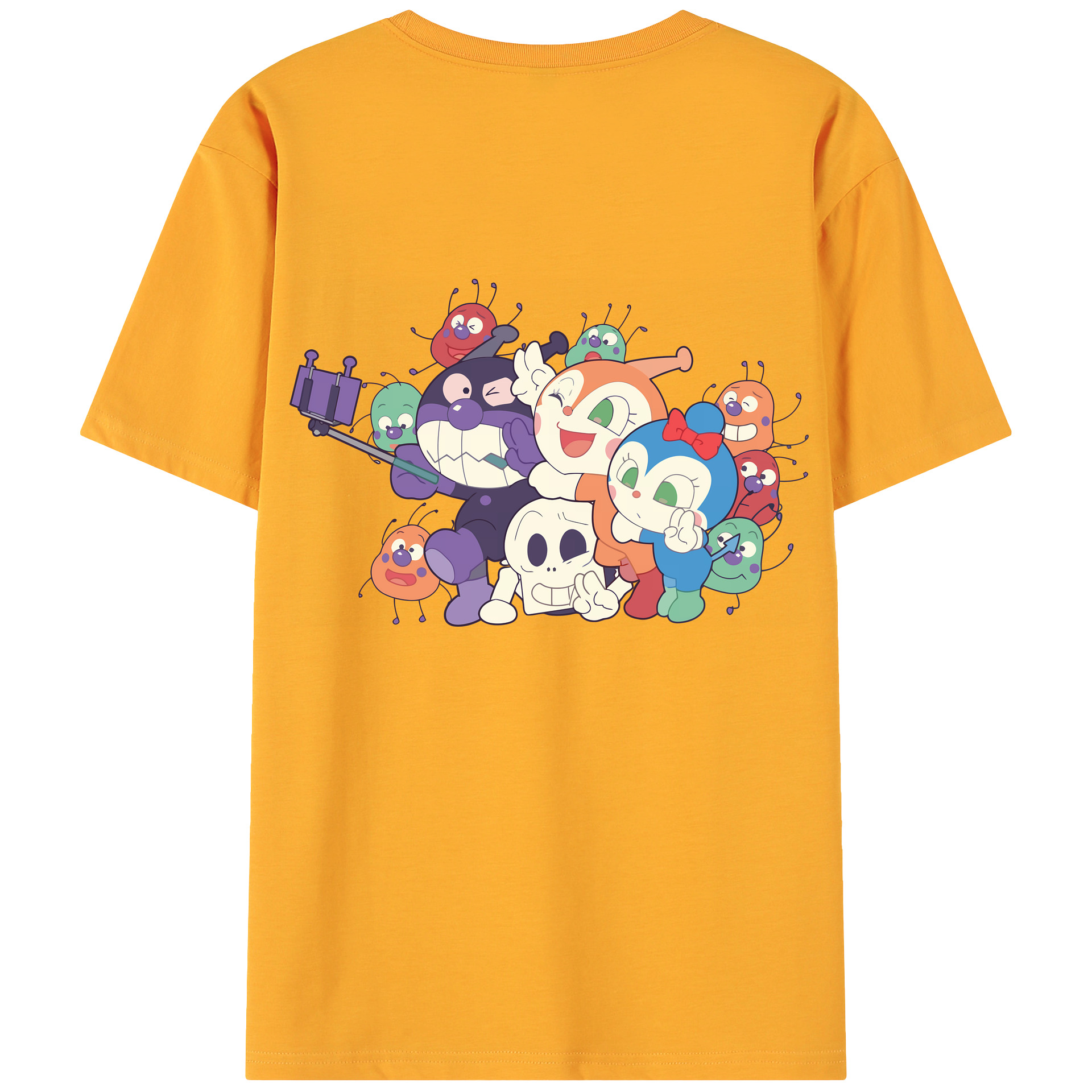 （画像用） アンパンマン Anpanman 綿100％ メンズ半袖Tシャツ（バックプリント） 通気性