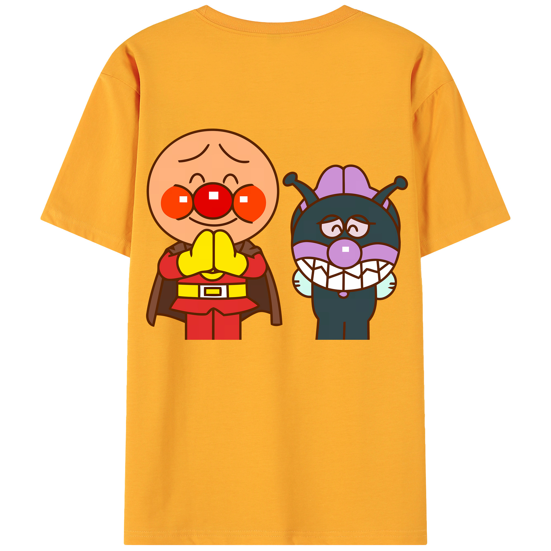 （画像用） アンパンマン Anpanman 綿100％ メンズ半袖Tシャツ（バックプリント） 通気性