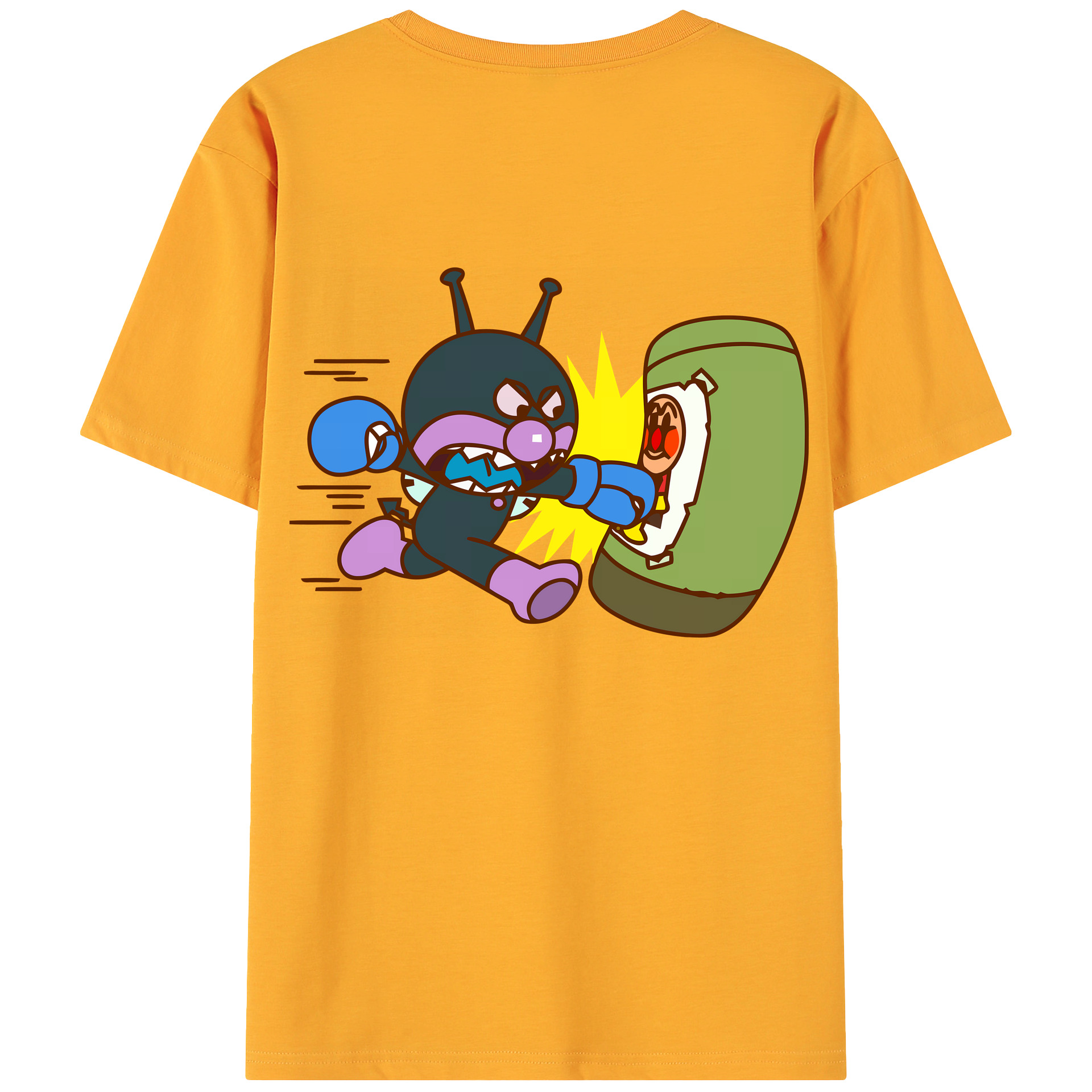 （画像用） アンパンマン Anpanman 綿100％ メンズ半袖Tシャツ（バックプリント） 通気性