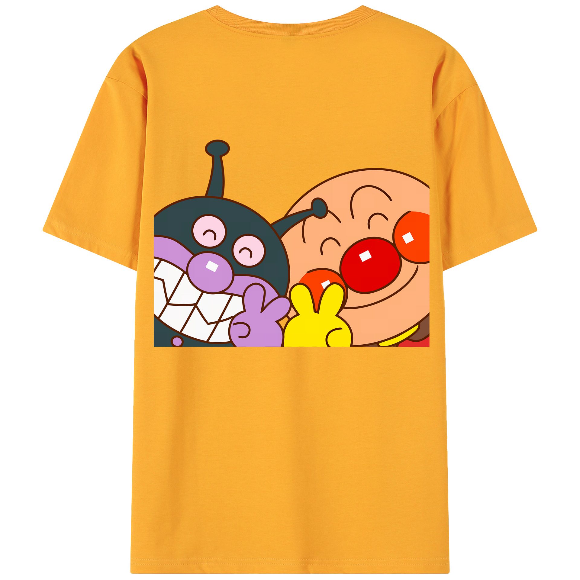 （画像用） アンパンマン Anpanman 綿100％ メンズ半袖Tシャツ（バックプリント） 通気性