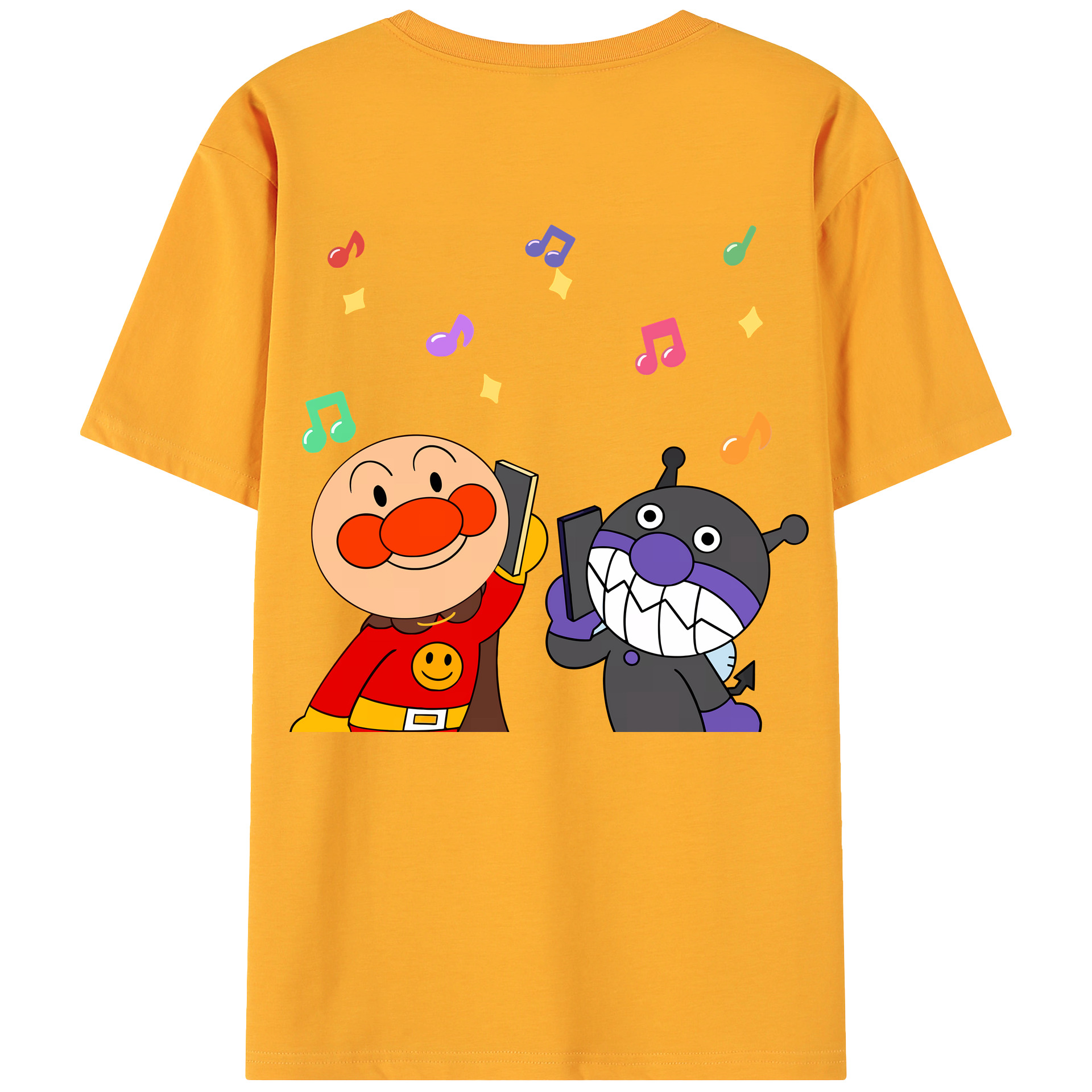 （画像用） アンパンマン Anpanman 綿100％ メンズ半袖Tシャツ（バックプリント） 通気性