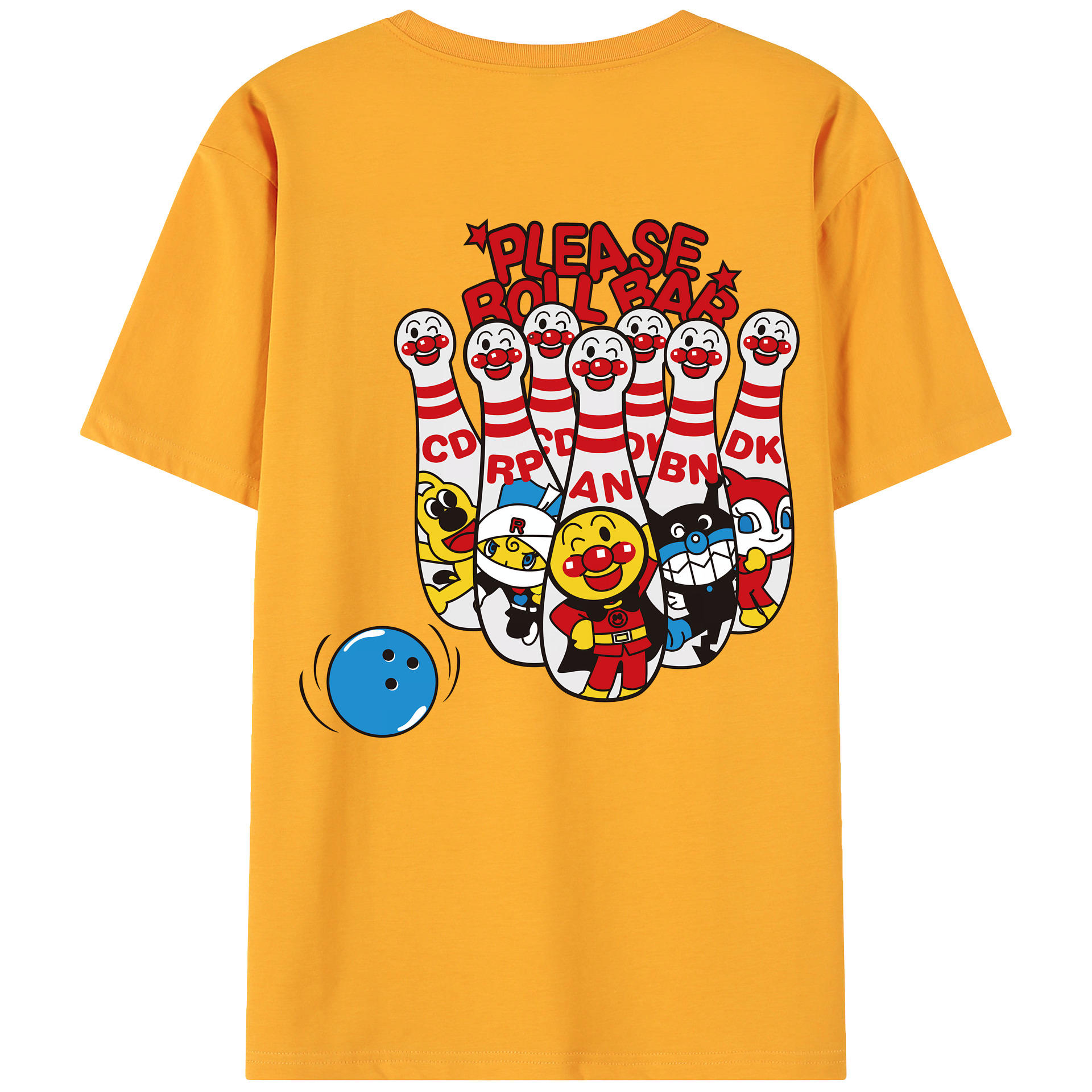 （画像用） アンパンマン Anpanman 綿100％ メンズ半袖Tシャツ（バックプリント） 通気性