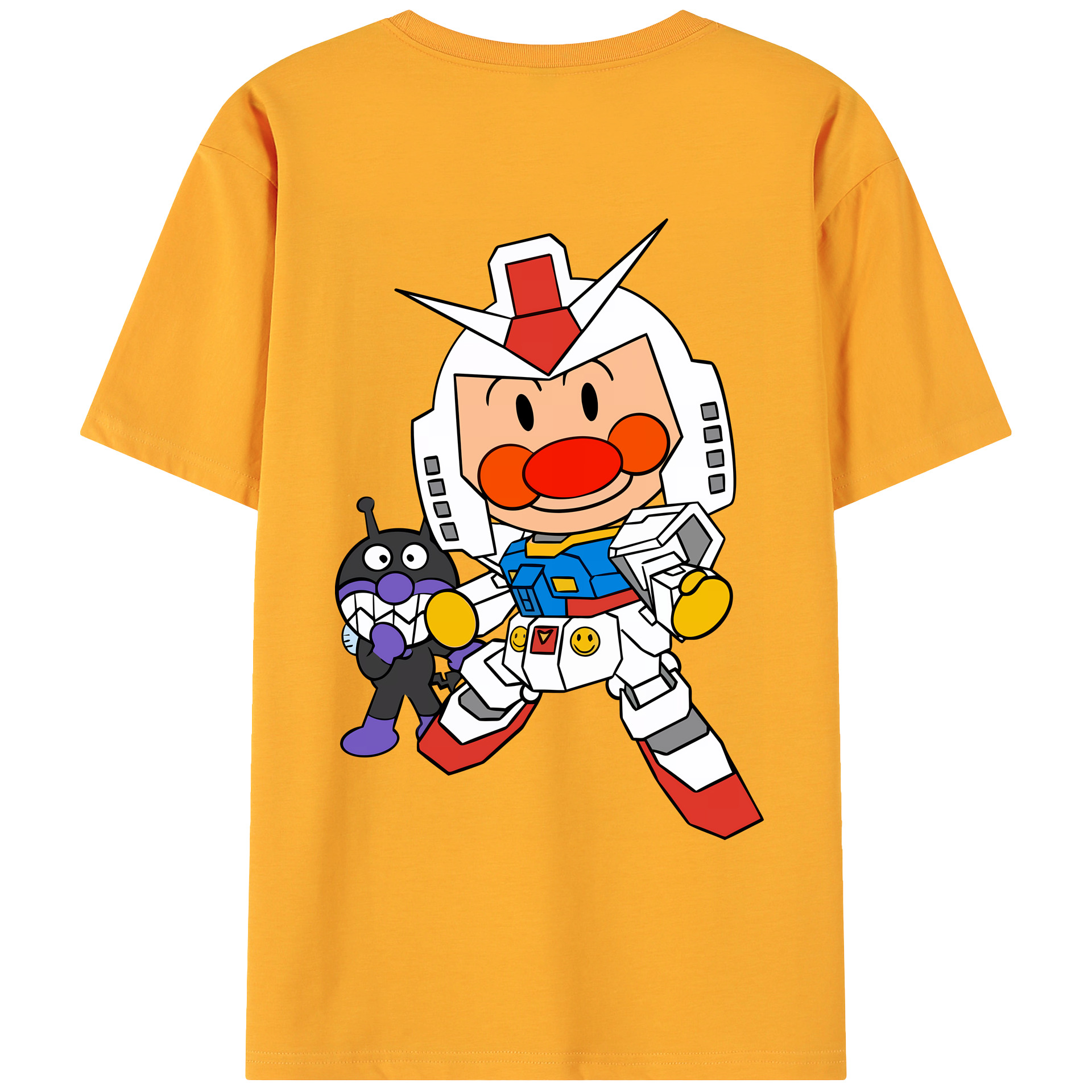 （画像用） アンパンマン Anpanman 綿100％ メンズ半袖Tシャツ（バックプリント） 通気性