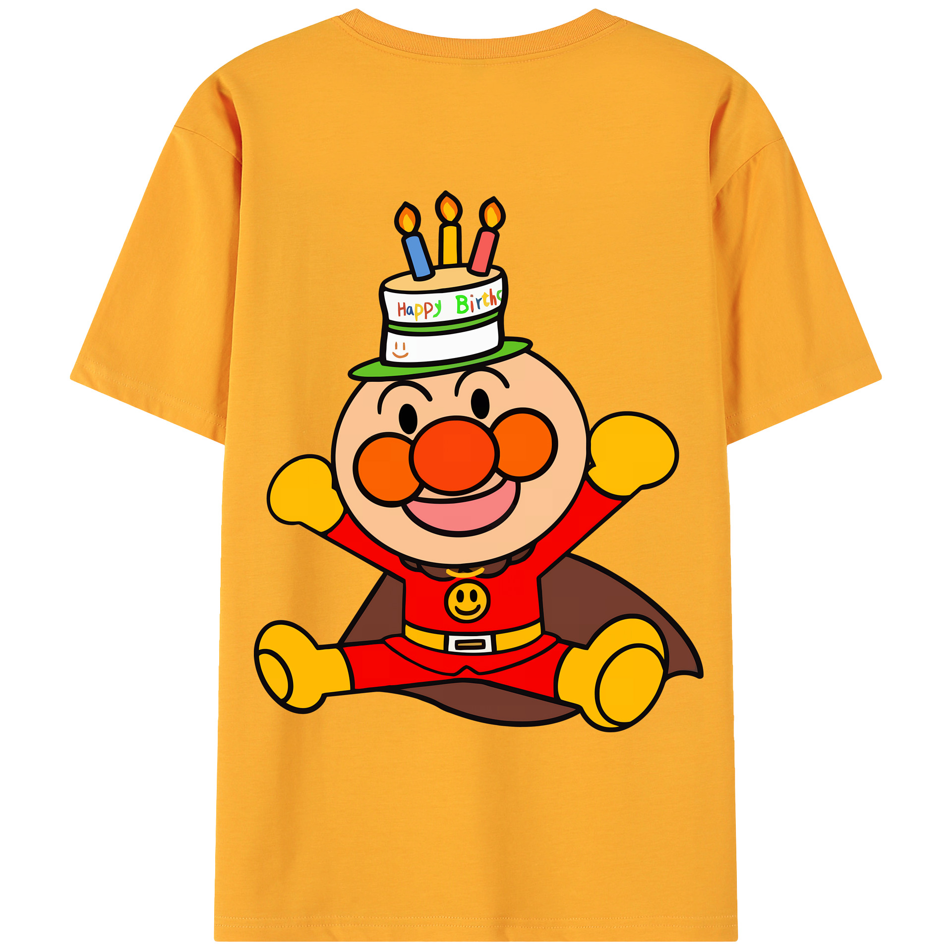 （画像用） アンパンマン Anpanman 綿100％ メンズ半袖Tシャツ（バックプリント） 通気性
