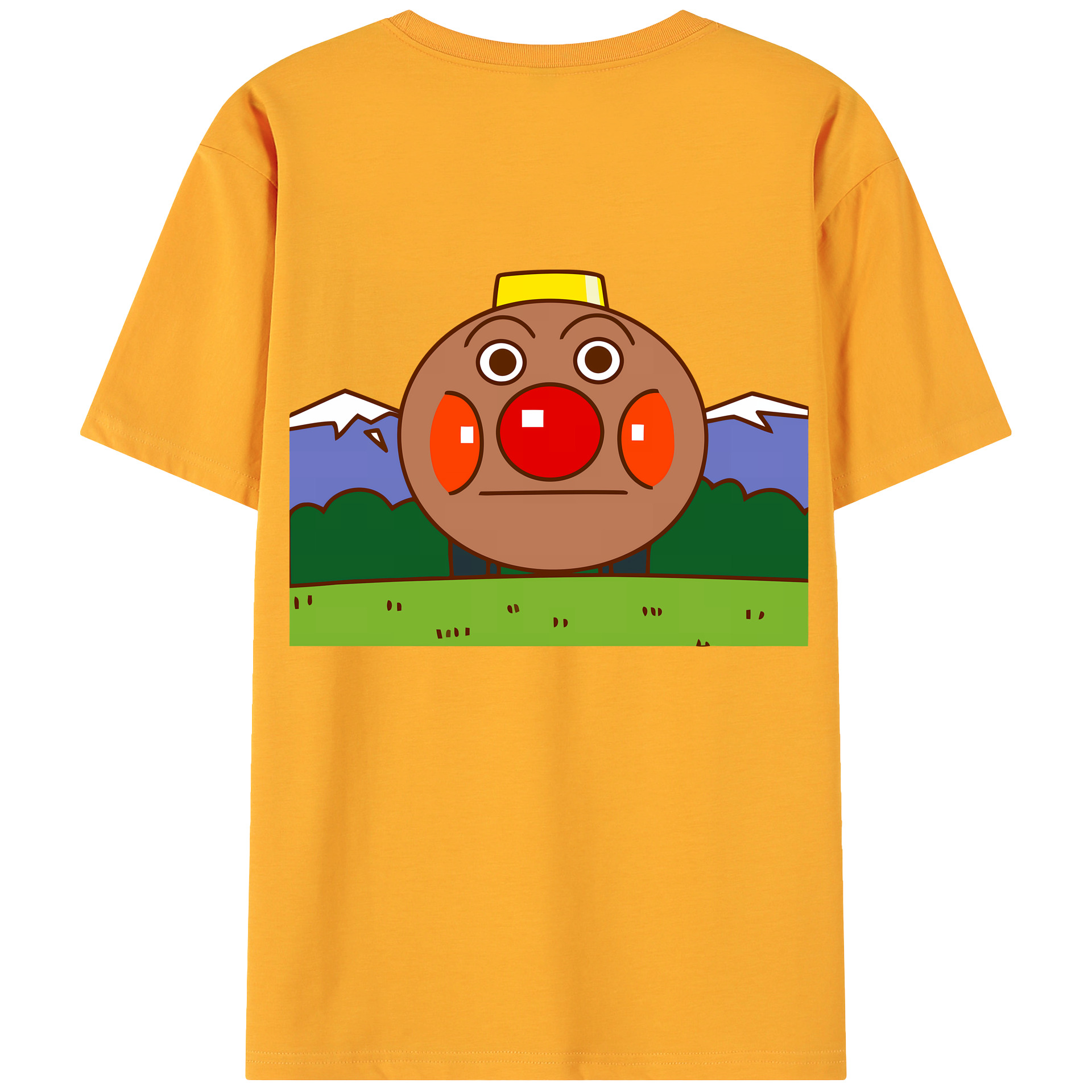 （画像用） アンパンマン Anpanman 綿100％ メンズ半袖Tシャツ（バックプリント） 通気性