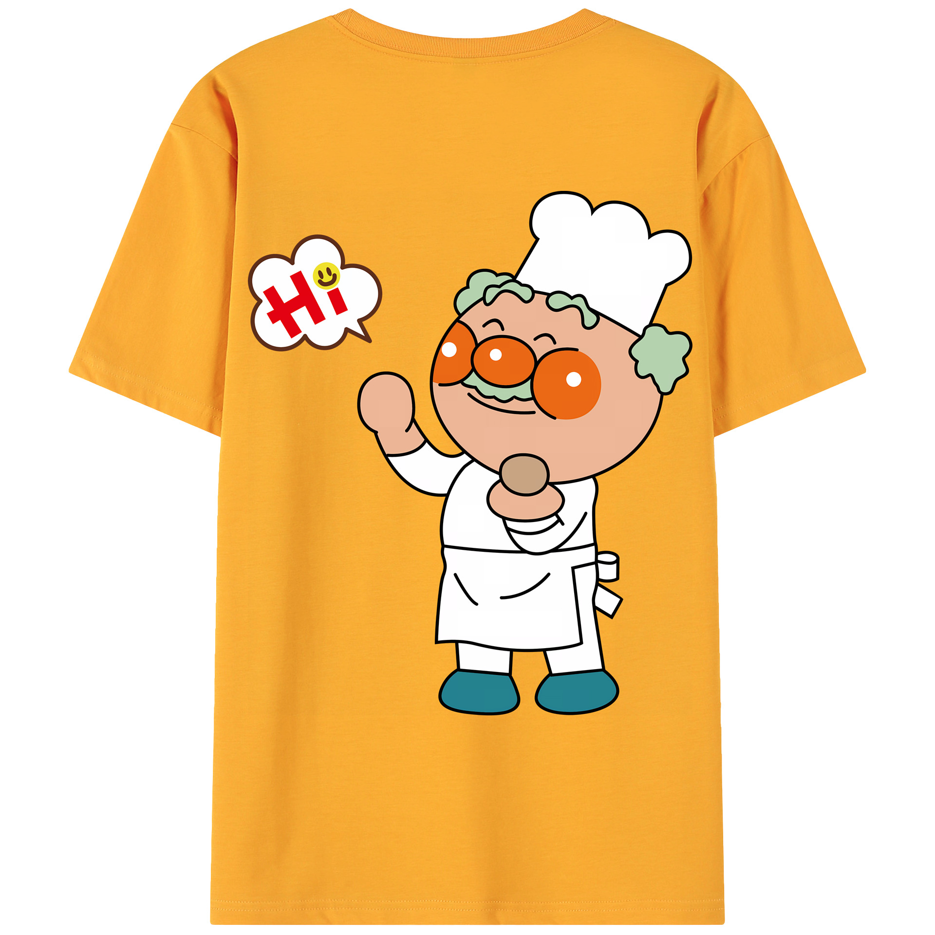 （画像用） アンパンマン Anpanman 綿100％ メンズ半袖Tシャツ（バックプリント） 通気性