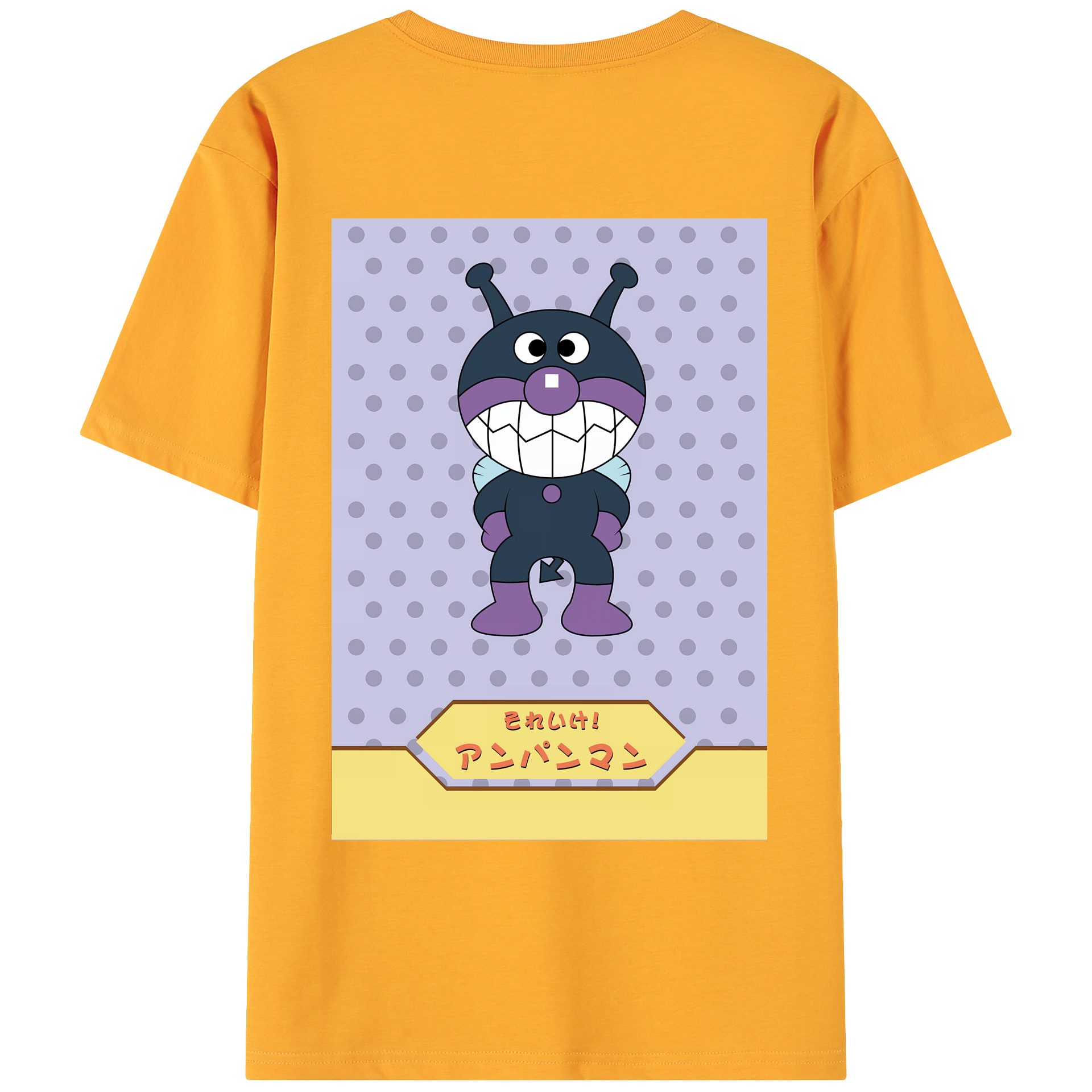 （画像用） アンパンマン Anpanman 綿100％ メンズ半袖Tシャツ（バックプリント） 通気性
