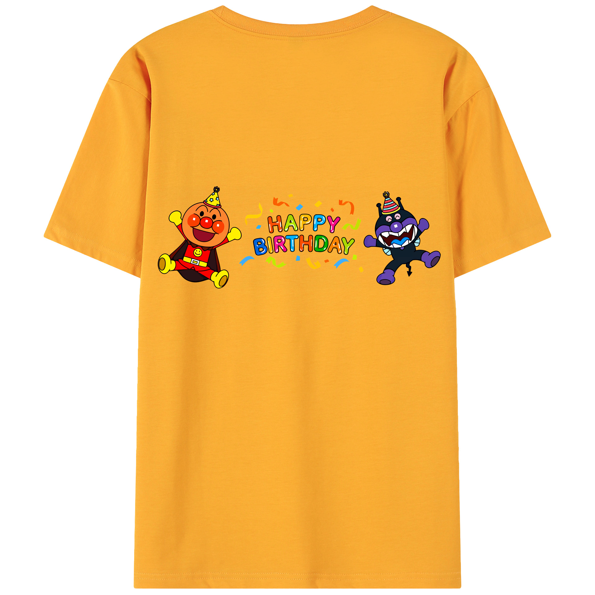 （画像用） アンパンマン Anpanman 綿100％ メンズ半袖Tシャツ（バックプリント） 通気性