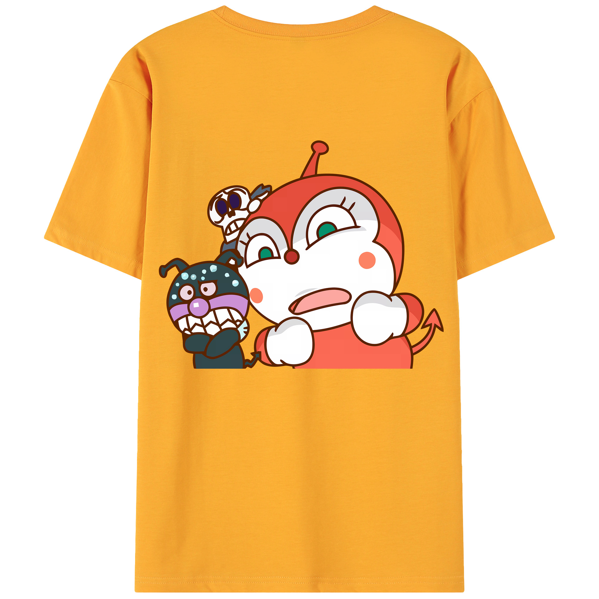 （画像用） アンパンマン Anpanman 綿100％ メンズ半袖Tシャツ（バックプリント） 通気性