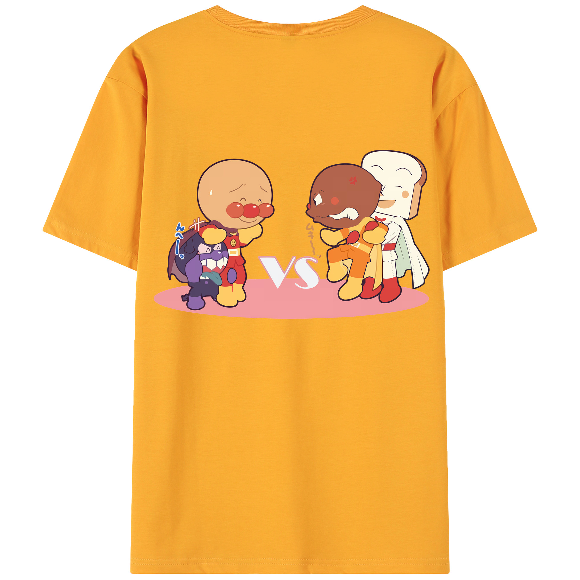 （画像用） アンパンマン Anpanman 綿100％ メンズ半袖Tシャツ（バックプリント） 通気性