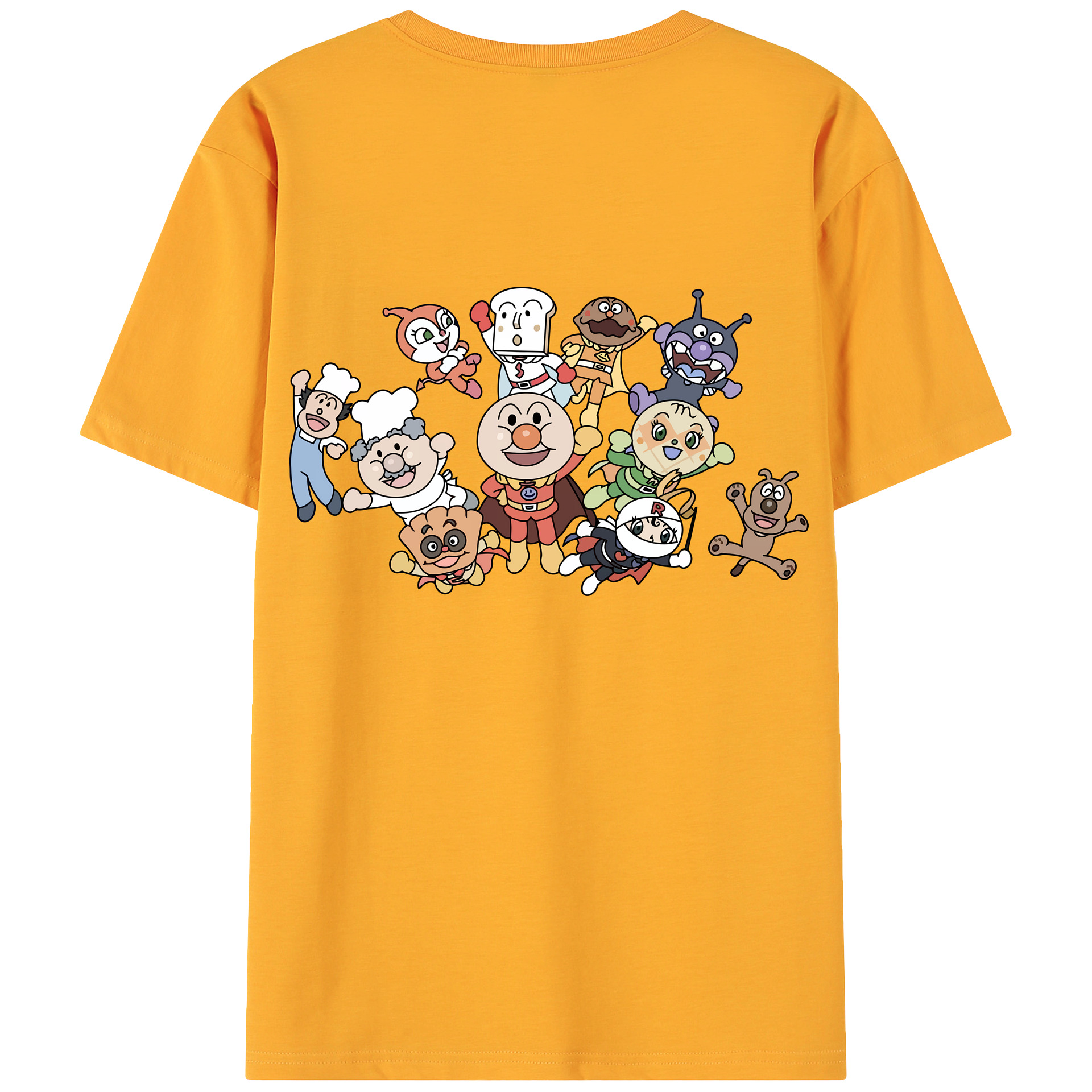 （画像用） アンパンマン Anpanman 綿100％ メンズ半袖Tシャツ（バックプリント） 通気性