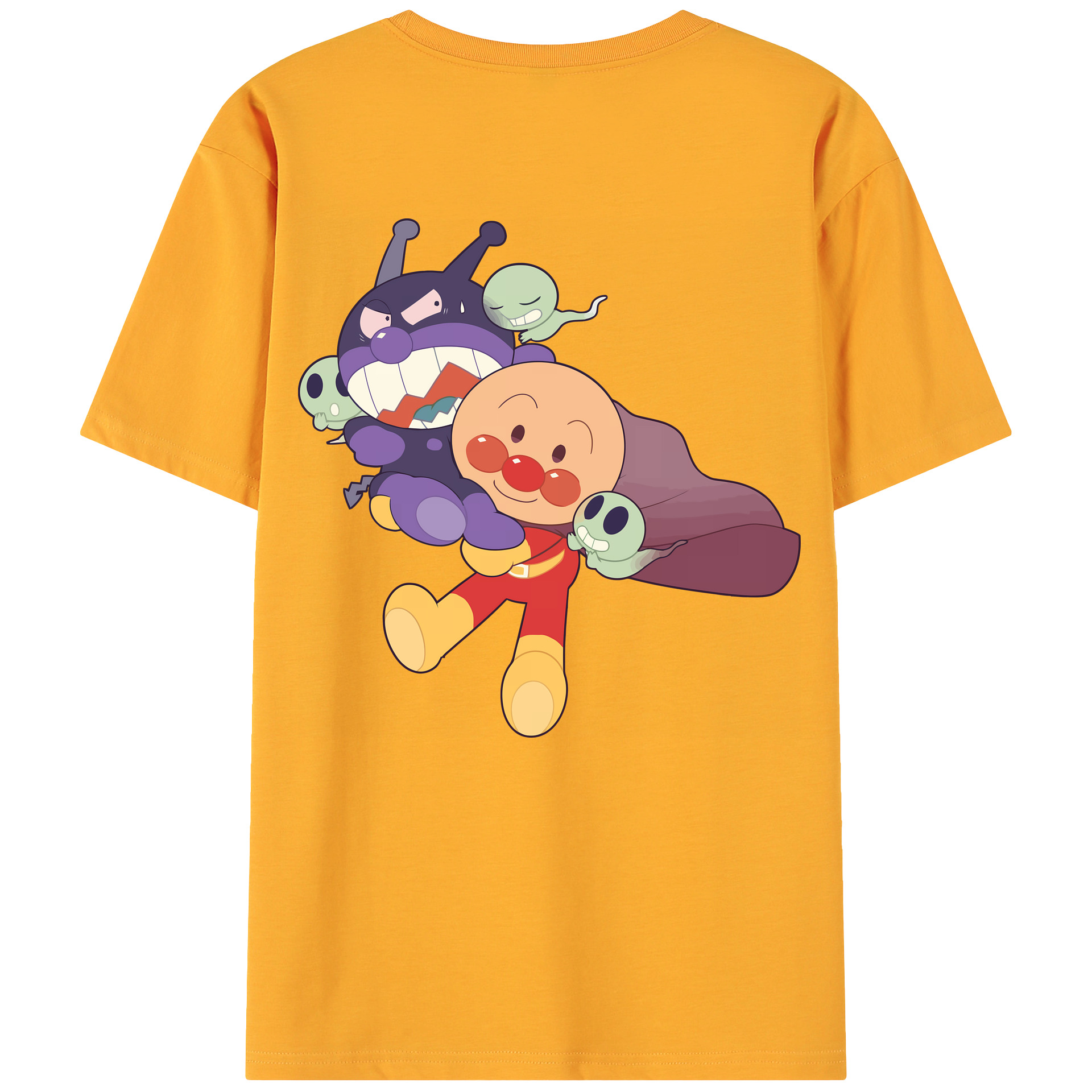 （画像用） アンパンマン Anpanman 綿100％ メンズ半袖Tシャツ（バックプリント） 通気性