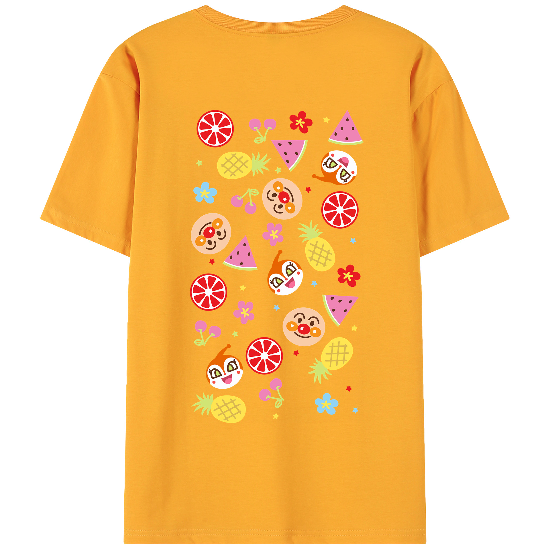 （画像用） アンパンマン Anpanman 綿100％ メンズ半袖Tシャツ（バックプリント） 通気性