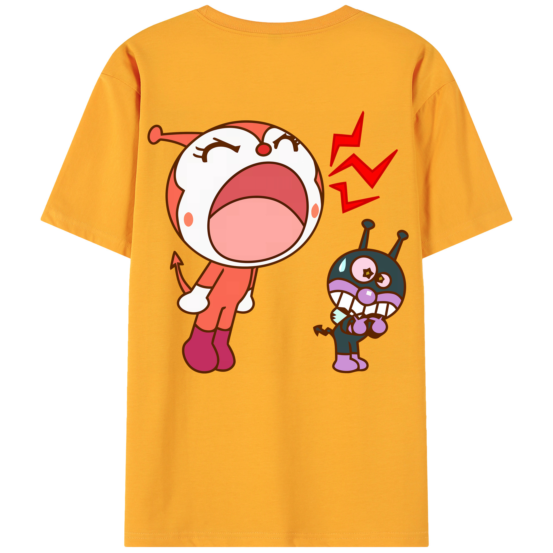 （画像用） アンパンマン Anpanman 綿100％ メンズ半袖Tシャツ（バックプリント） 通気性
