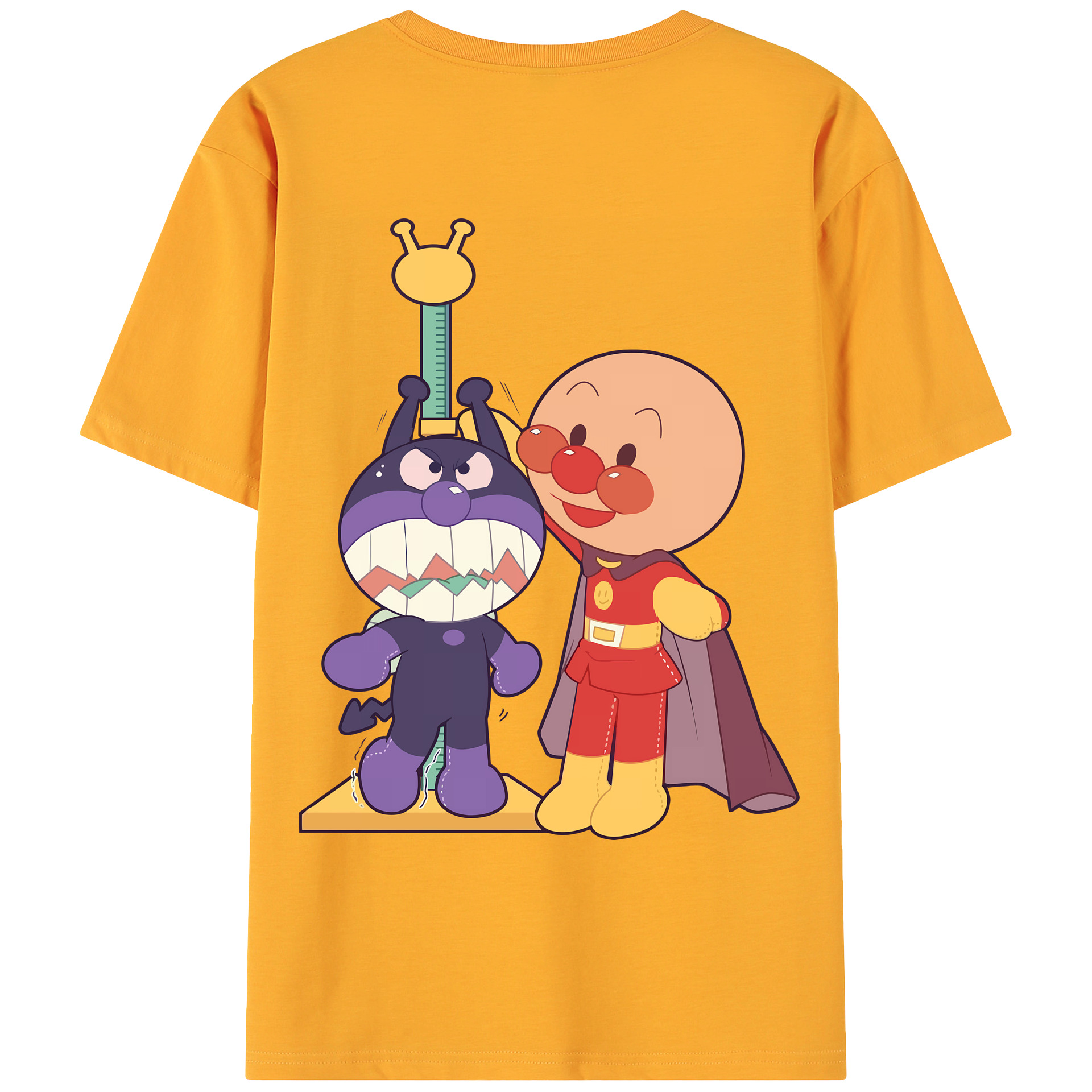 （画像用） アンパンマン Anpanman 綿100％ メンズ半袖Tシャツ（バックプリント） 通気性