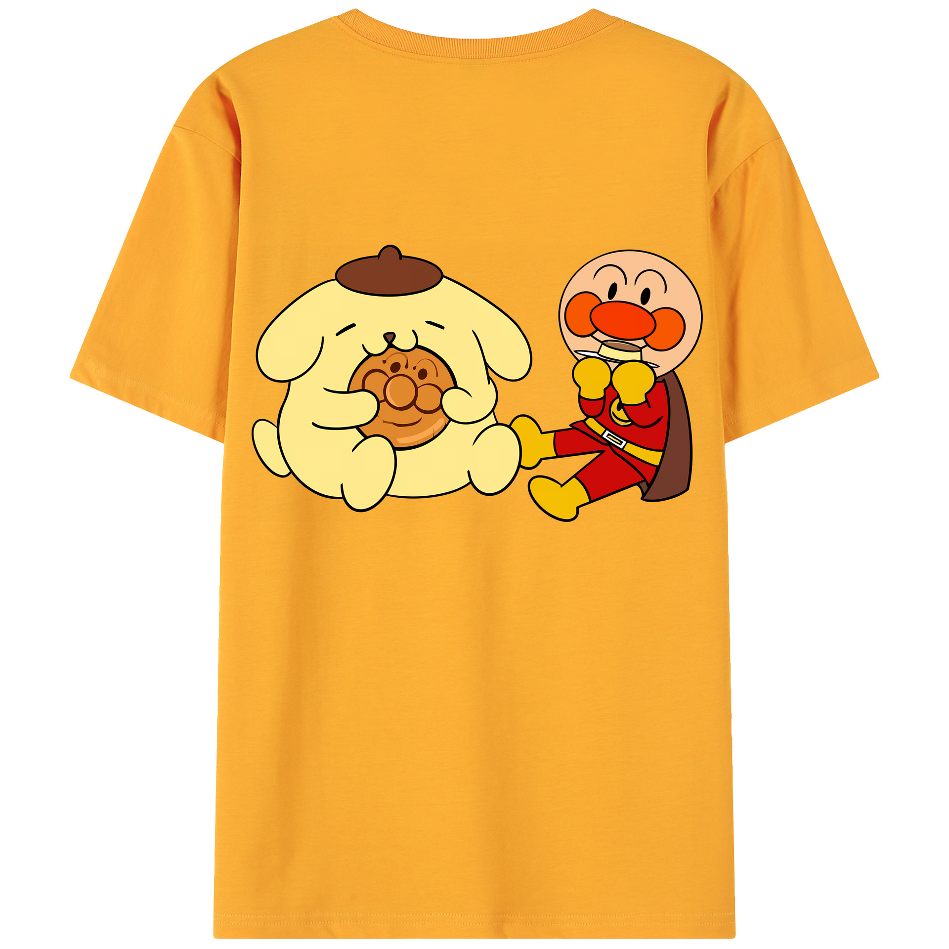 （画像用） アンパンマン Anpanman 綿100％ メンズ半袖Tシャツ（バックプリント） 通気性