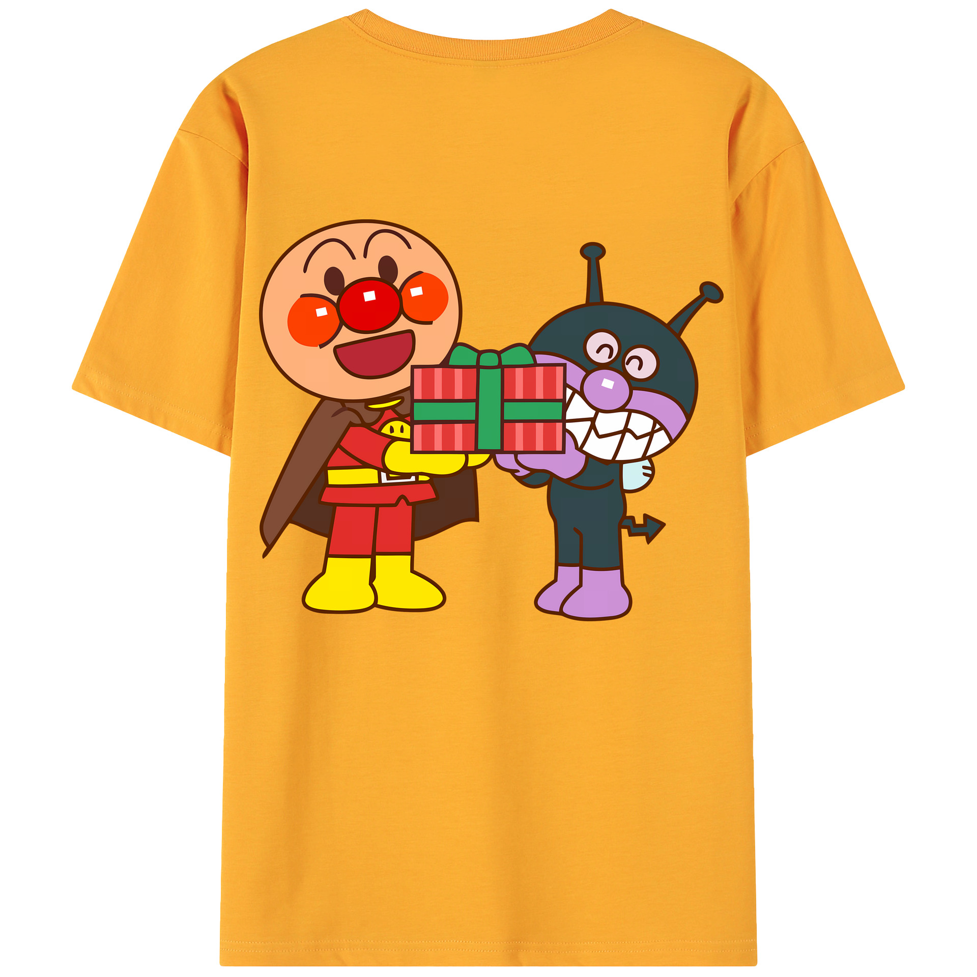 （画像用） アンパンマン Anpanman 綿100％ メンズ半袖Tシャツ（バックプリント） 通気性