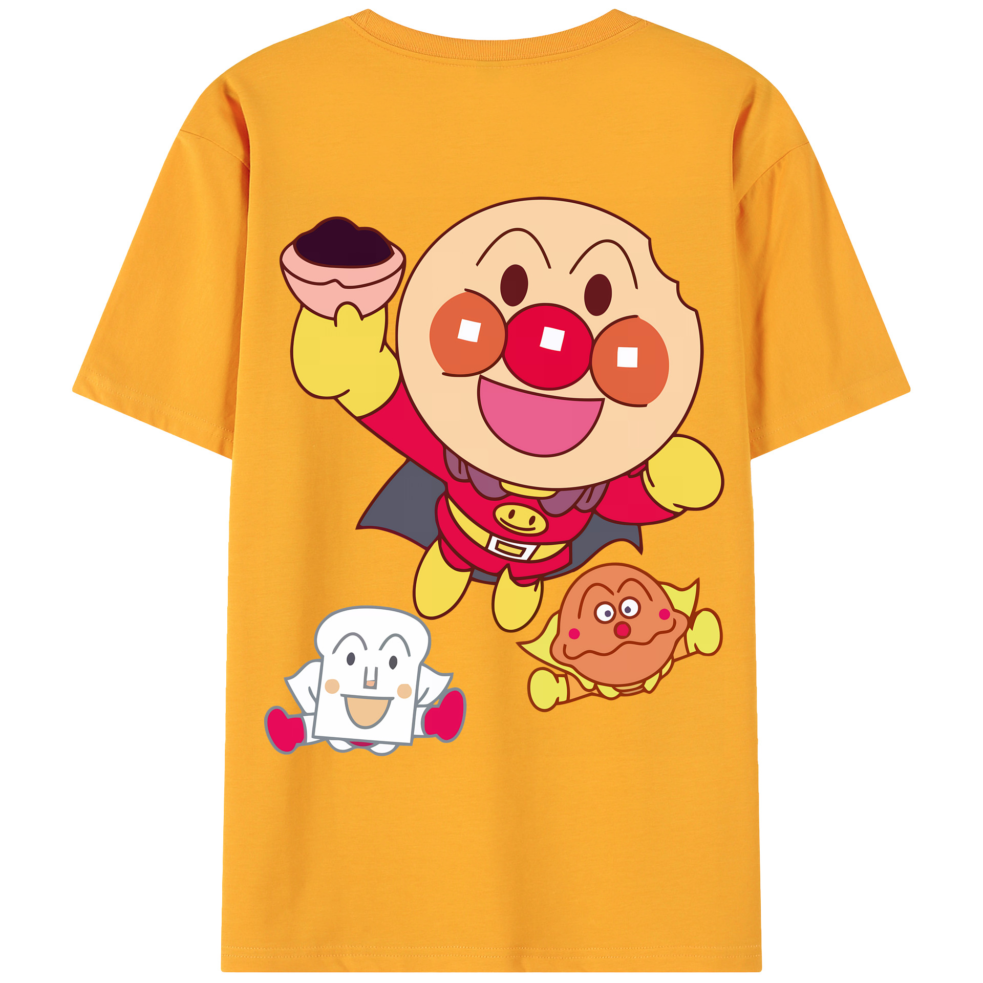 （画像用） アンパンマン Anpanman 綿100％ メンズ半袖Tシャツ（バックプリント） 通気性