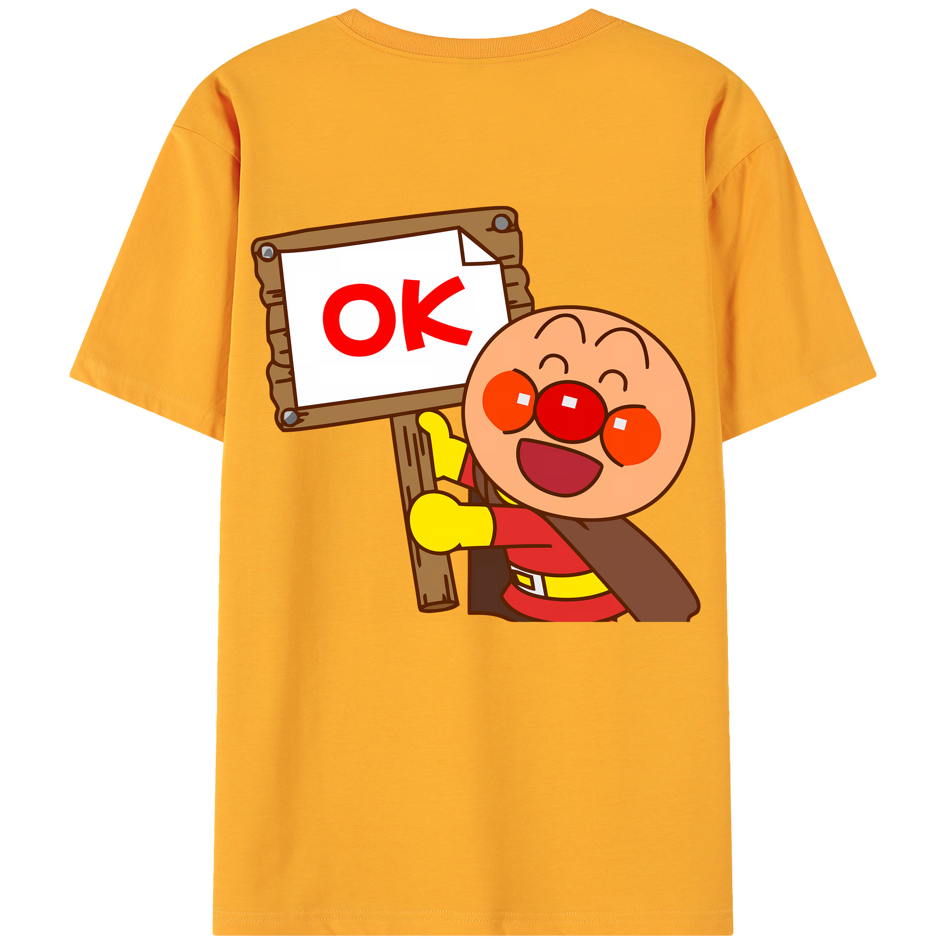 （画像用） アンパンマン Anpanman 綿100％ メンズ半袖Tシャツ（バックプリント） 通気性
