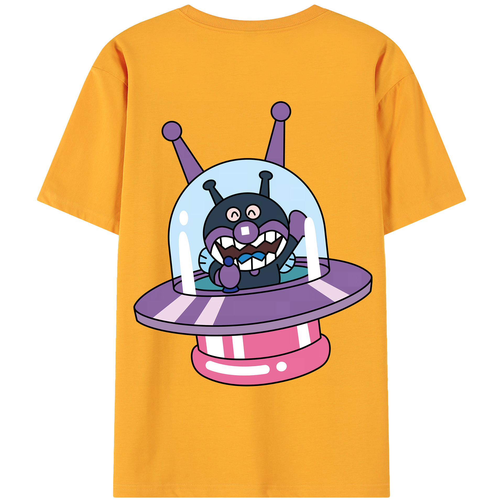 （画像用） アンパンマン Anpanman 綿100％ メンズ半袖Tシャツ（バックプリント） 通気性